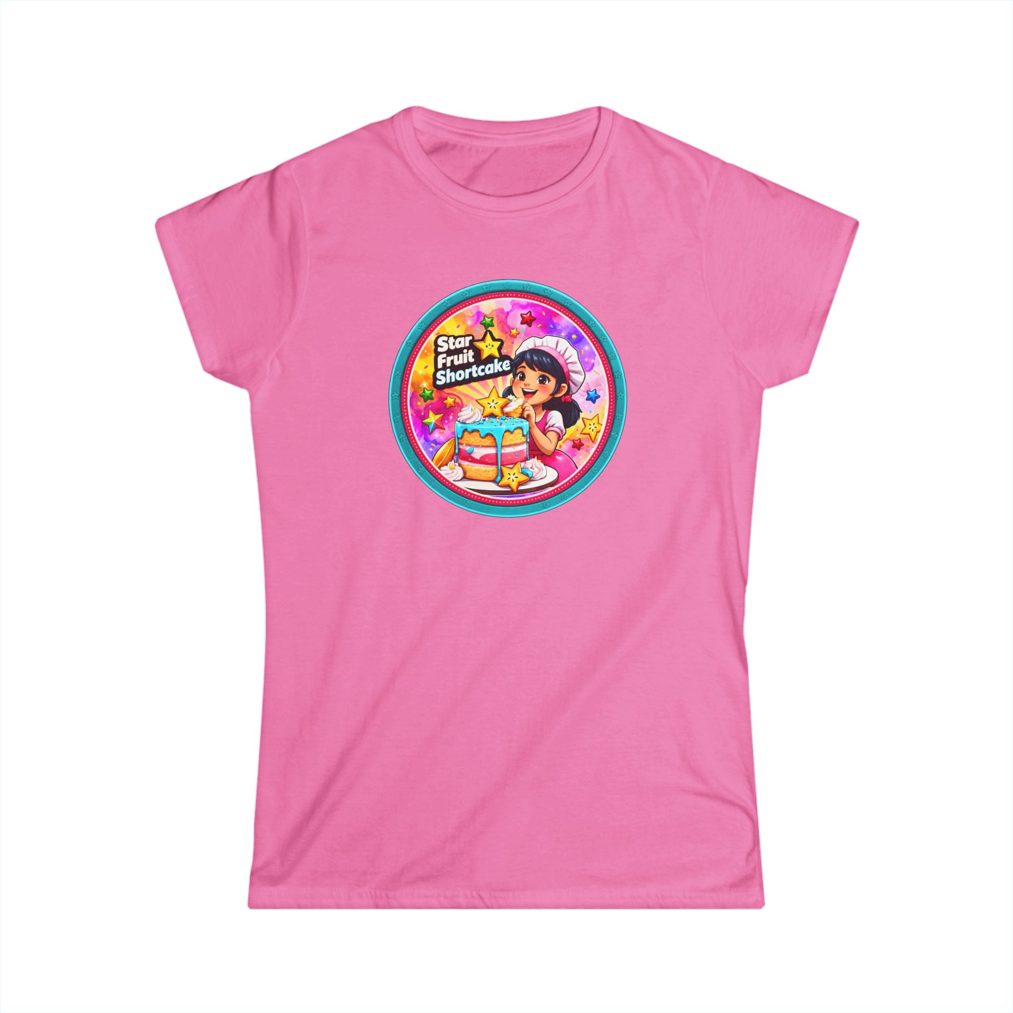 Women’s Tee — "Star Fruit Shortcake" Cute Retro Dessert Graphic
