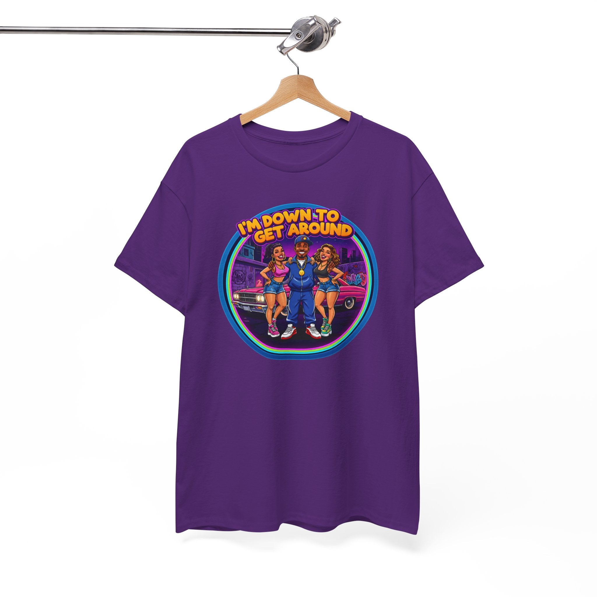 T-Shirt — 'I'm Down to Get Around' Retro Skate Crew Graphic Tee