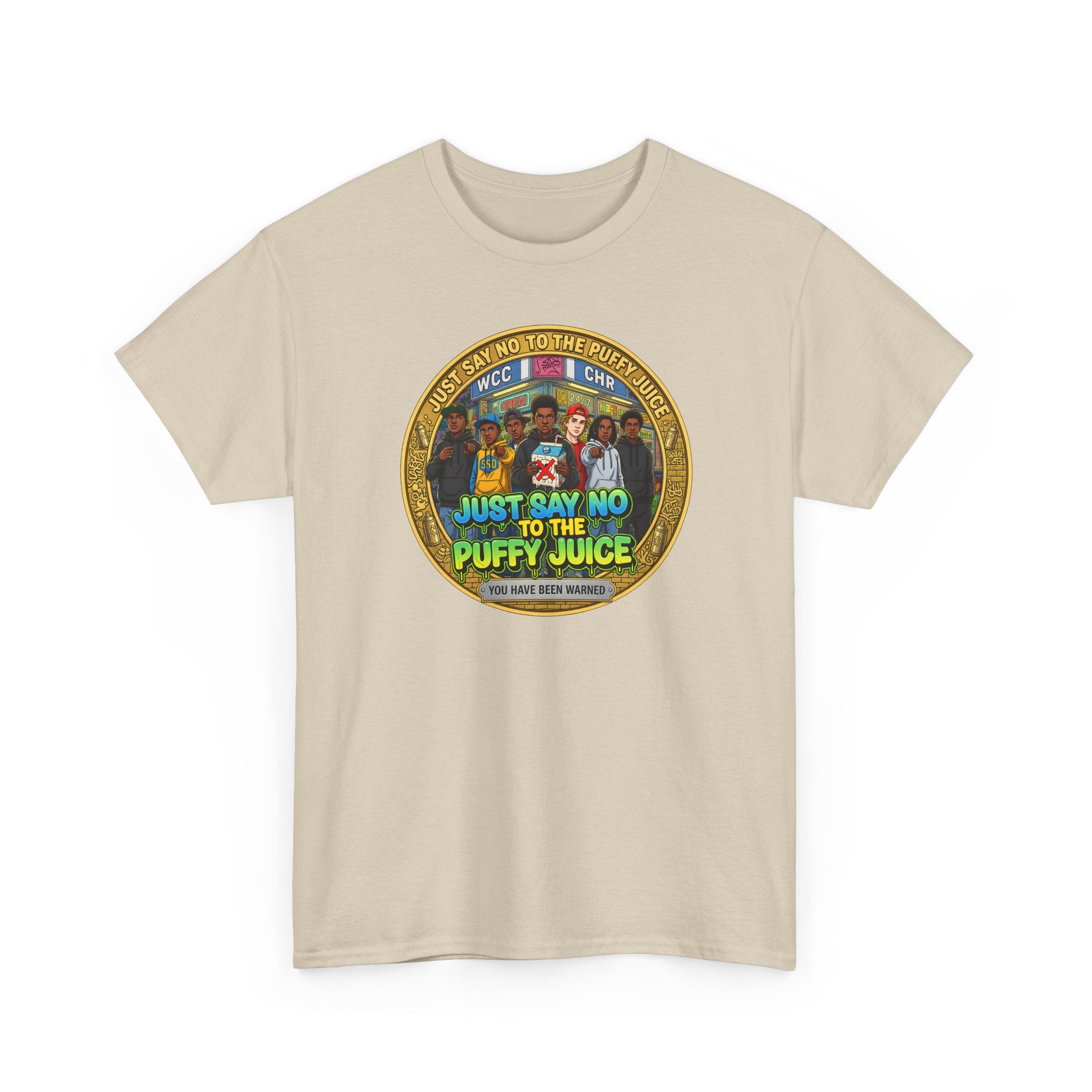 T-Shirt — "Just Say No to the Puffy Juice" Retro Anti-Vape Graphic Tee