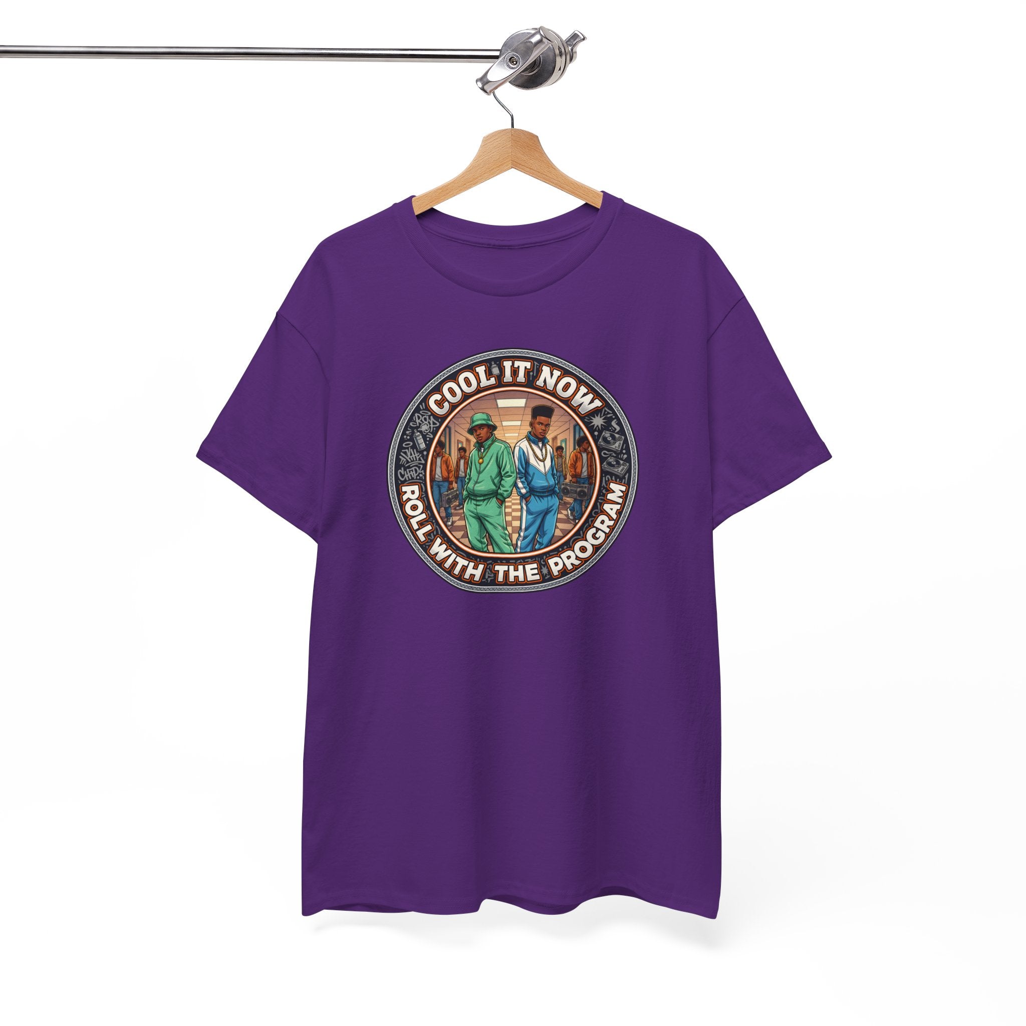 Cool It Now Tee — "Cool It Now Roll With The Program" Vintage Patch Graphic T-Shirt
