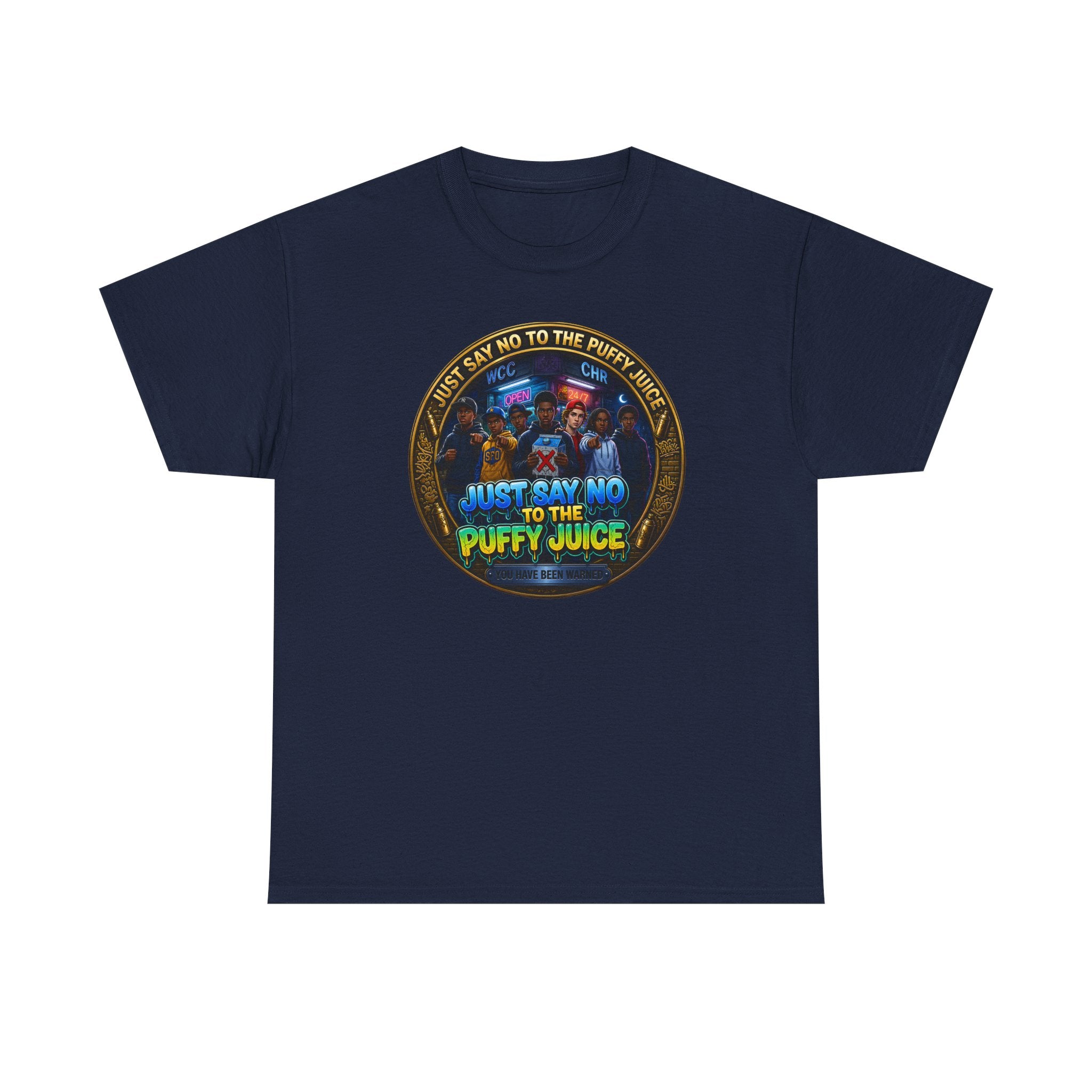 "Just Say No to the Puffy Juice "Tee – Anti-Party Vintage Graphic T-Shirt