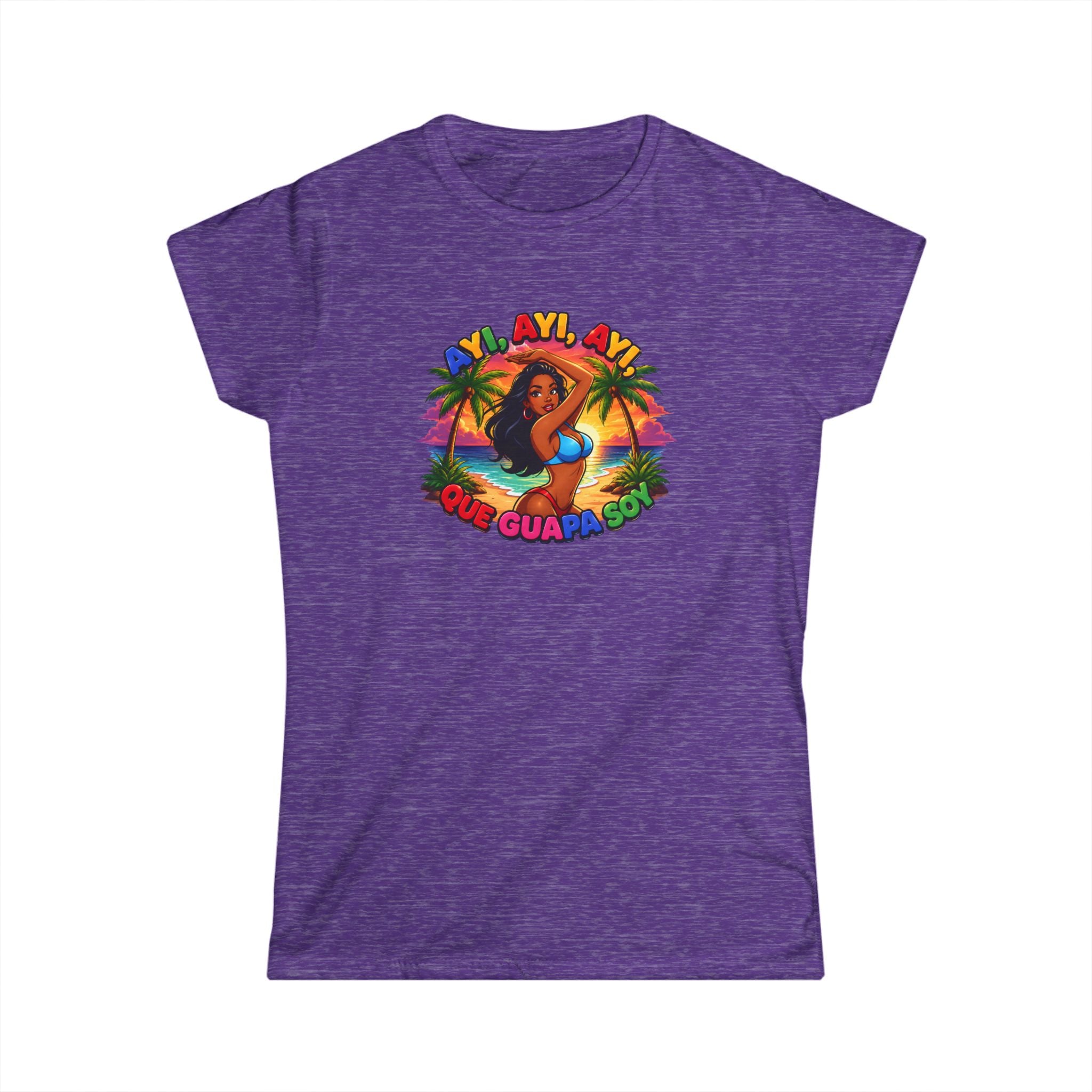 Women's Tee — Tropical ''Ayi, Ayi, Ayi Que GuapaSoy'' Beach Vibes Graphic Shirt