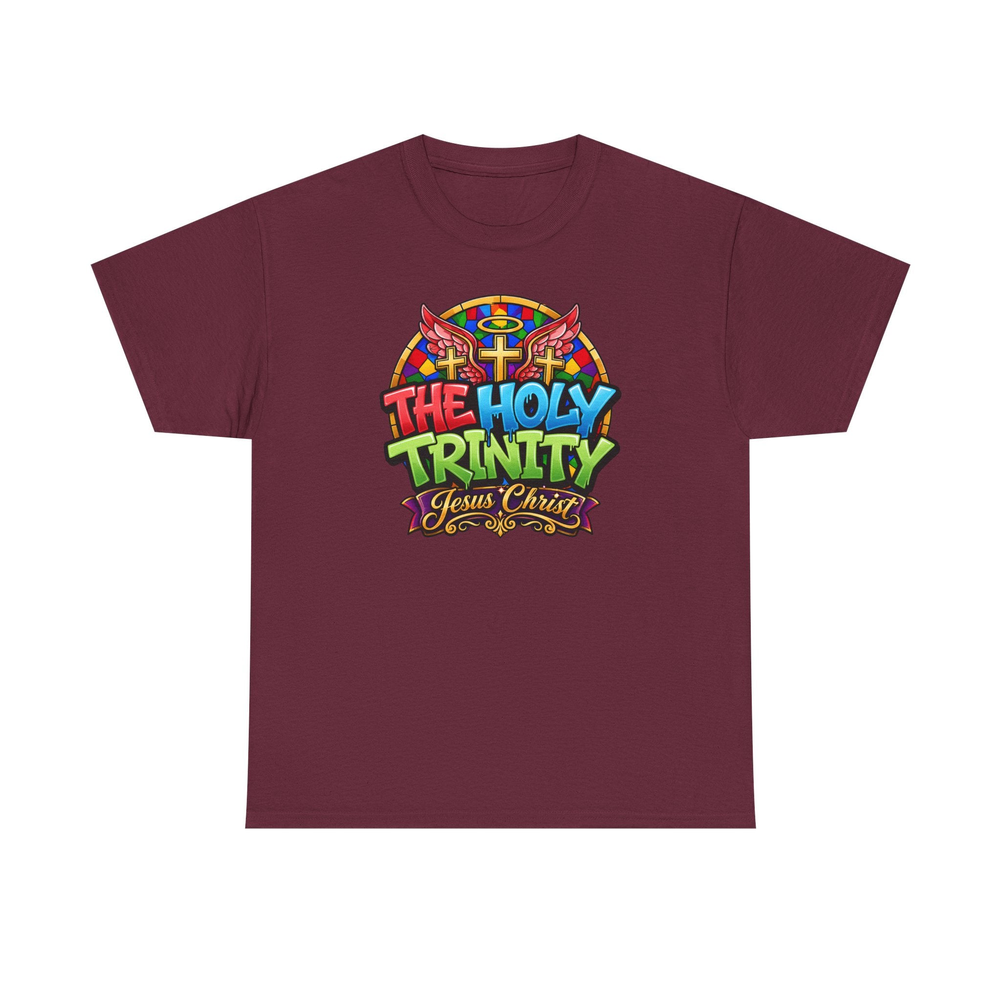 Holy Trinity Graphic Tee — 'The Holy Trinity Jesus Christ' Colorful Faith T-Shirt