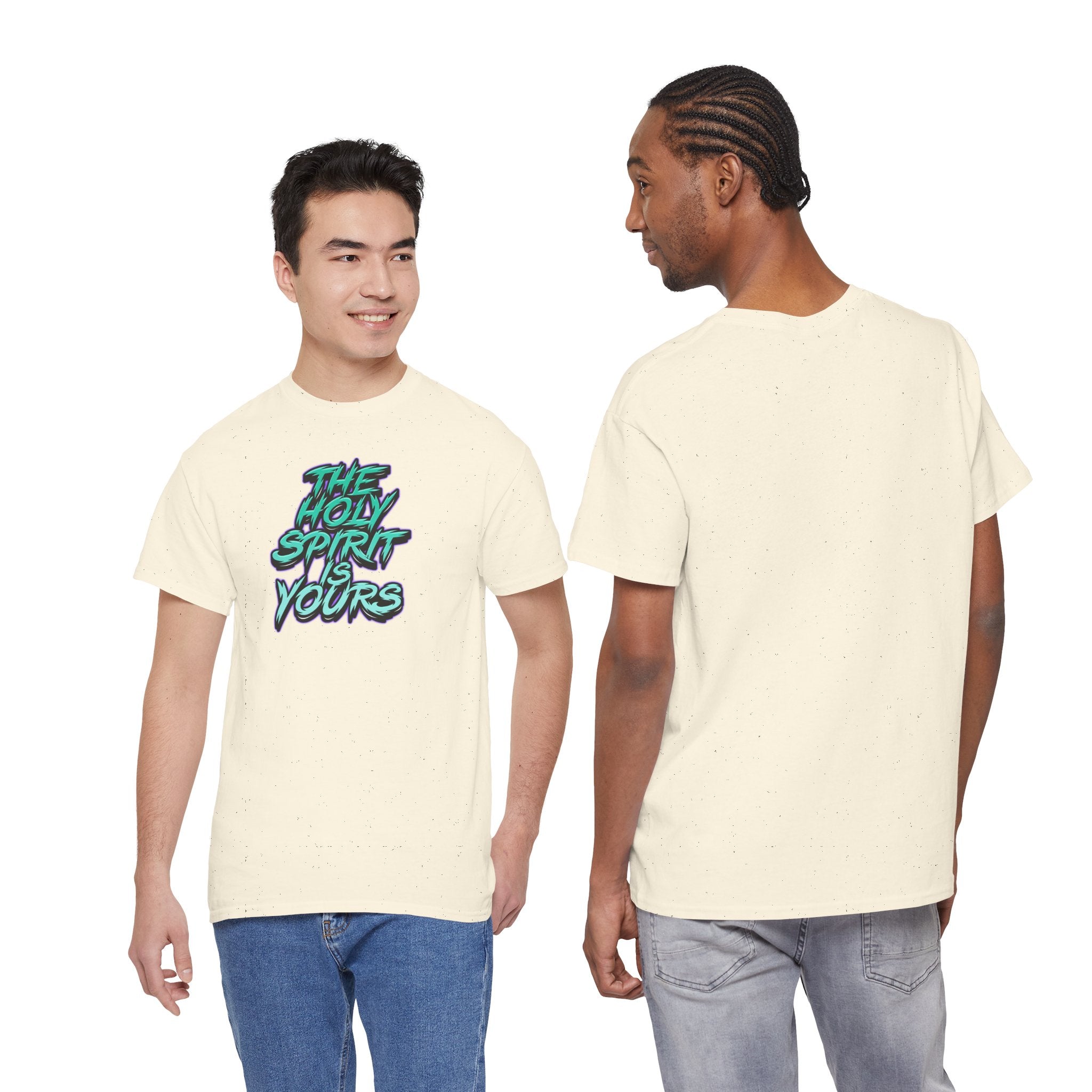 T-Shirt — "The Holy Spirit Yours" Retro Script Faith Tee