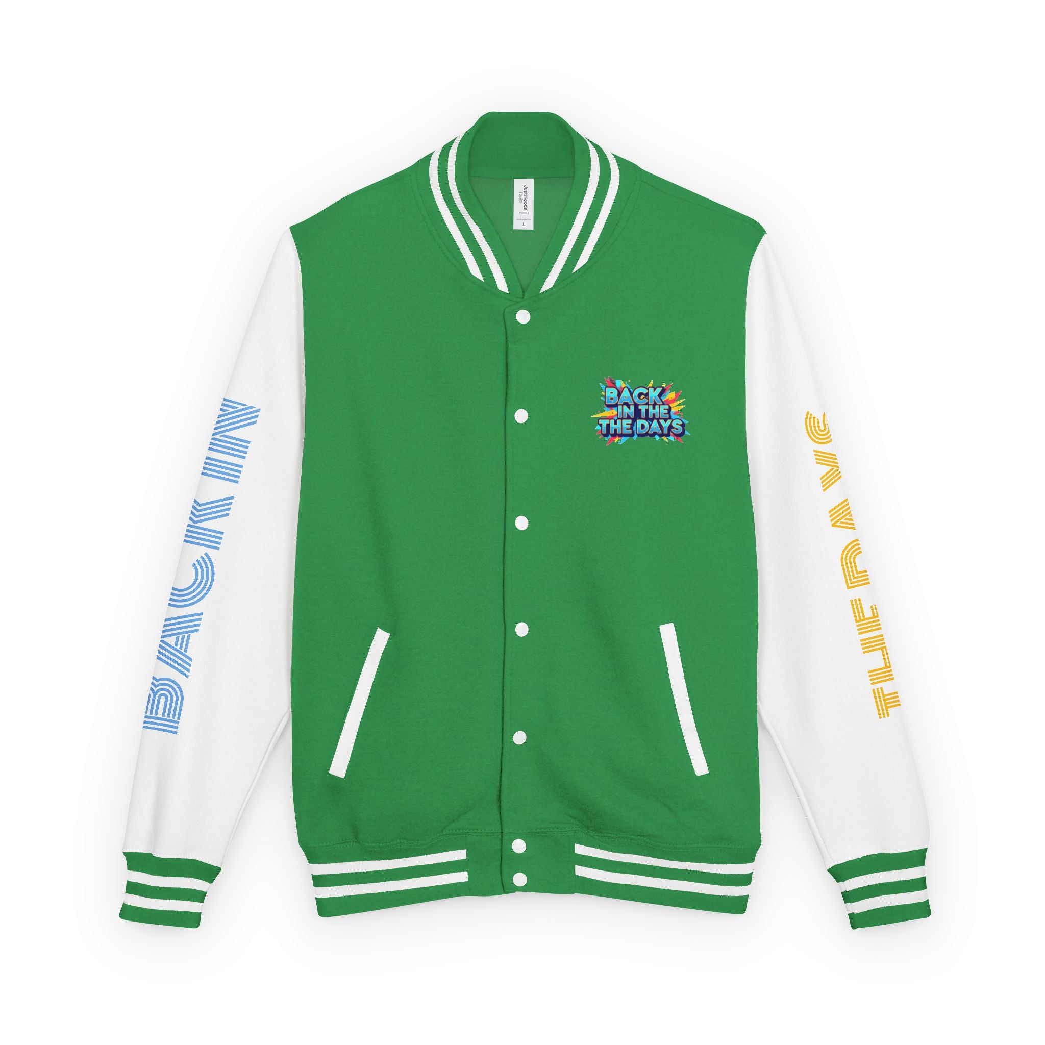 Letterman Jacket — "Back in the Days" Retro Graphic Bomber