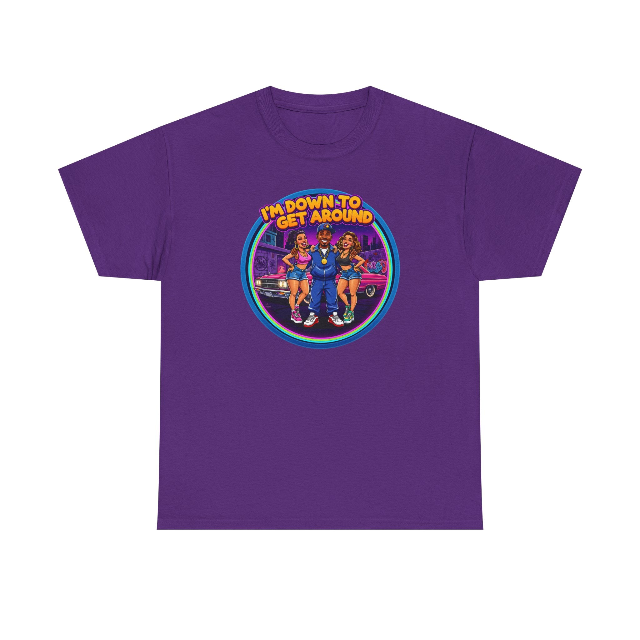 T-Shirt — 'I'm Down to Get Around' Retro Skate Crew Graphic Tee