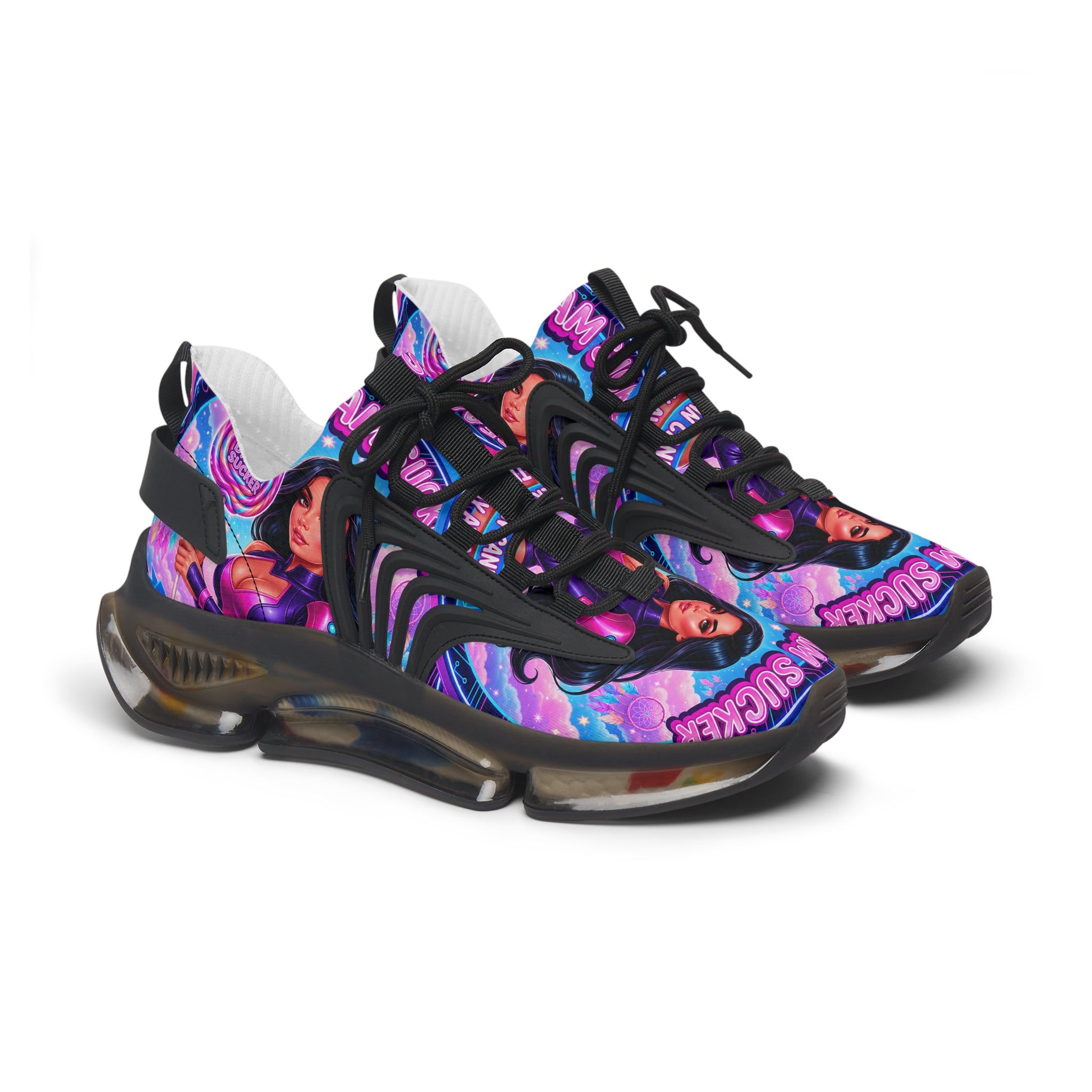 Women's Mesh Sneakers — Vibrant 'A Dream Sucker' Graphic Athletic Shoes