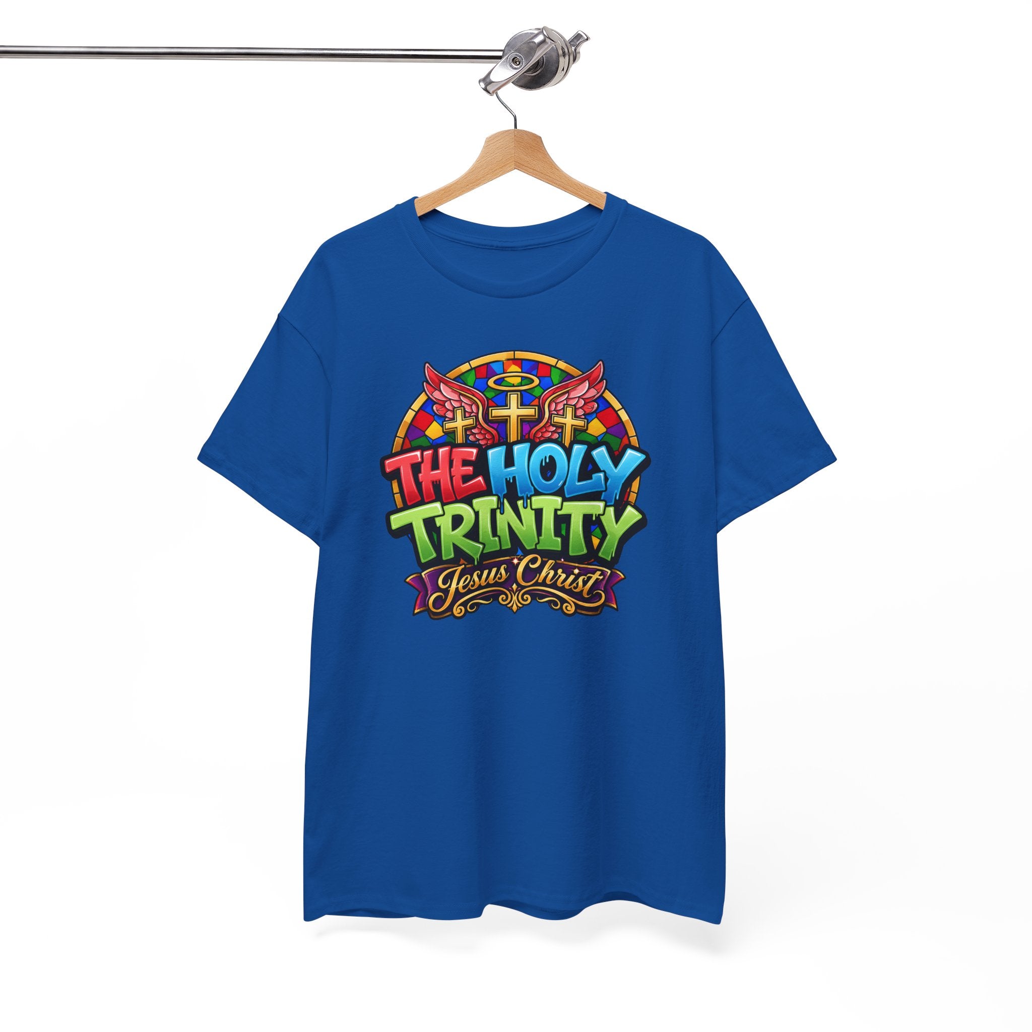 Holy Trinity Graphic Tee — 'The Holy Trinity Jesus Christ' Colorful Faith T-Shirt