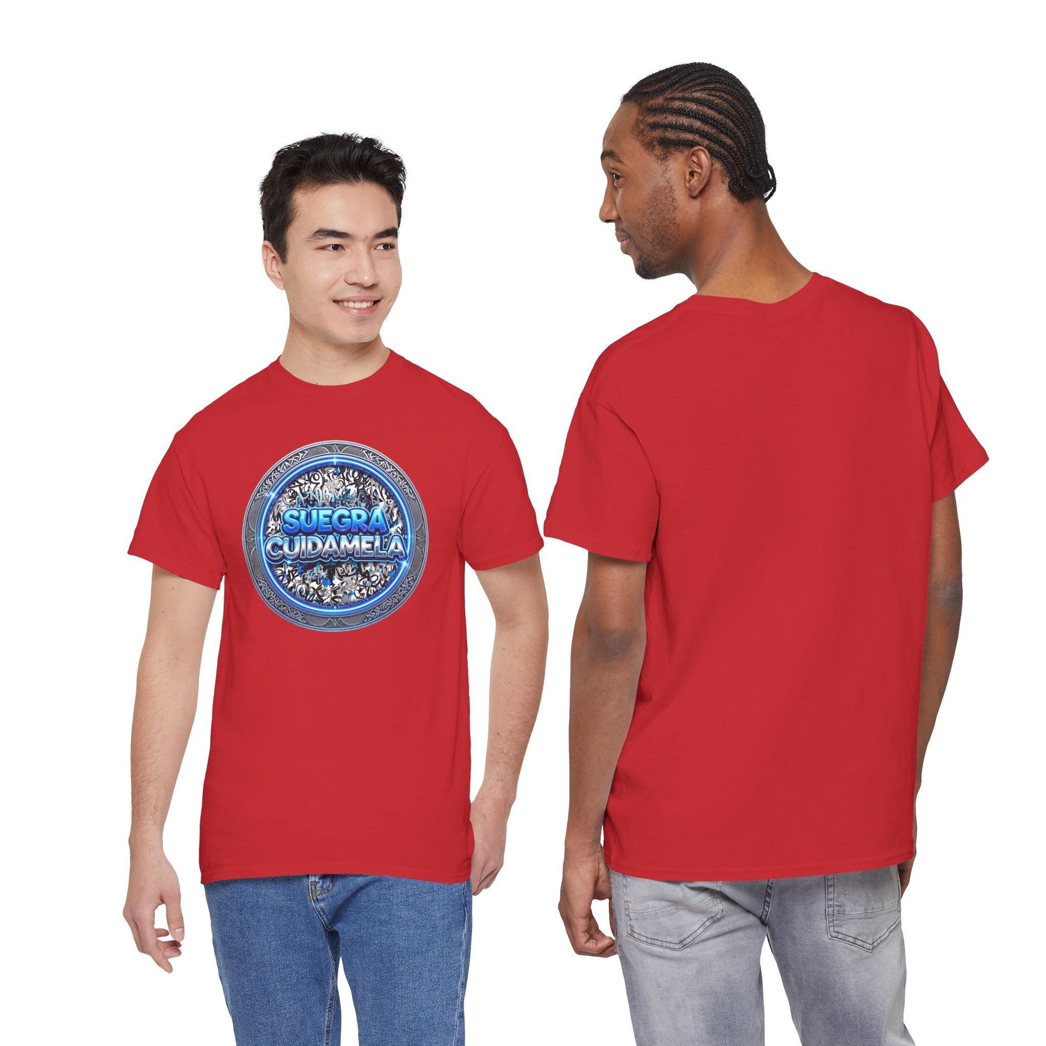 T-Shirt — Suegra Cuídame (Blue Floral Emblem)