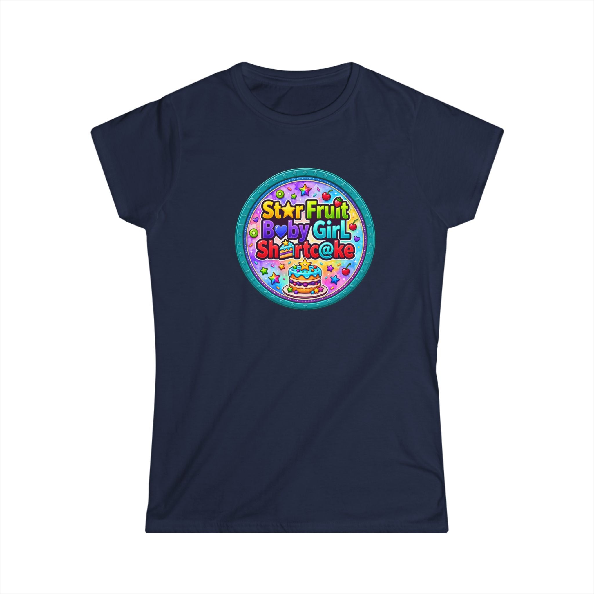 "Star Fruit Baby Girl Shortcake" Graphic Tee - Cute Pastel Dessert Shirt