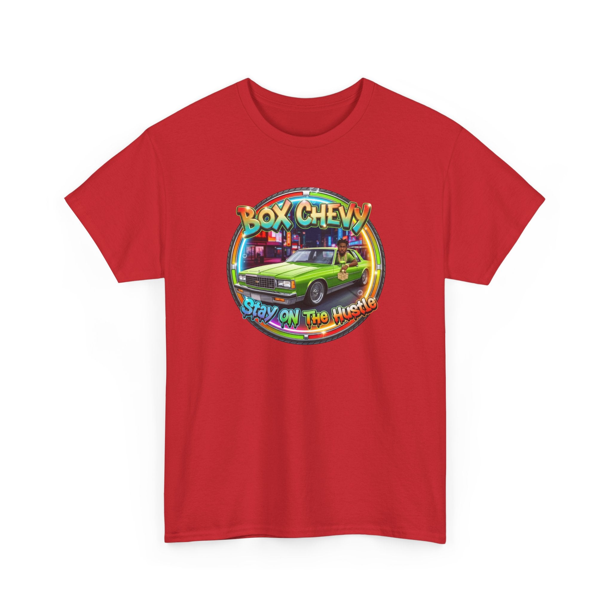 Vintage Chevy Truck Tee — "Box Chevy Stay On The Hustle" Retro Car Graphic Shirt