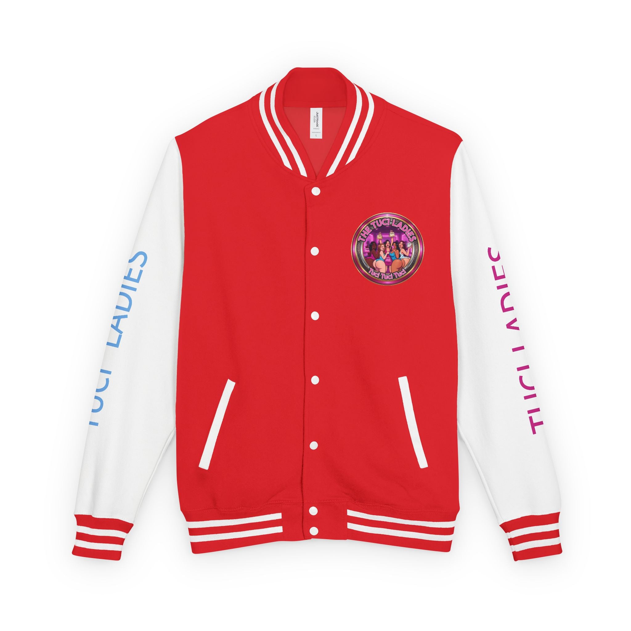 Letterman Jacket — The Tuci Tuci Tuci Ladies Graphic Varsity Jacket