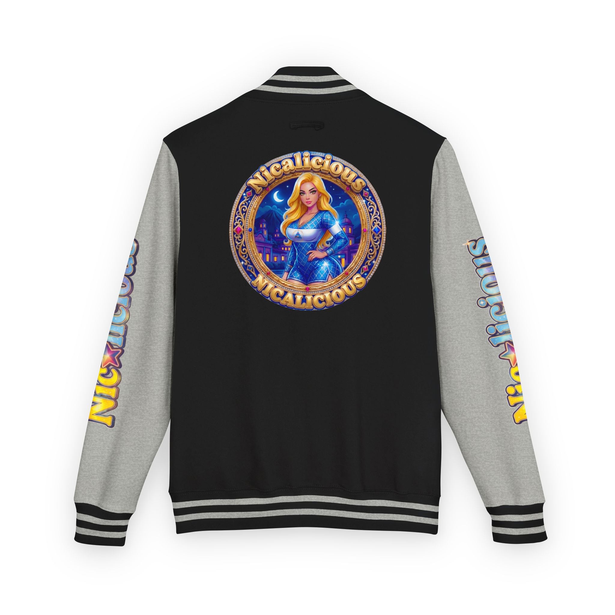 Letterman Jacket — "Nicalicious" Retro Crest Varsity Jacket