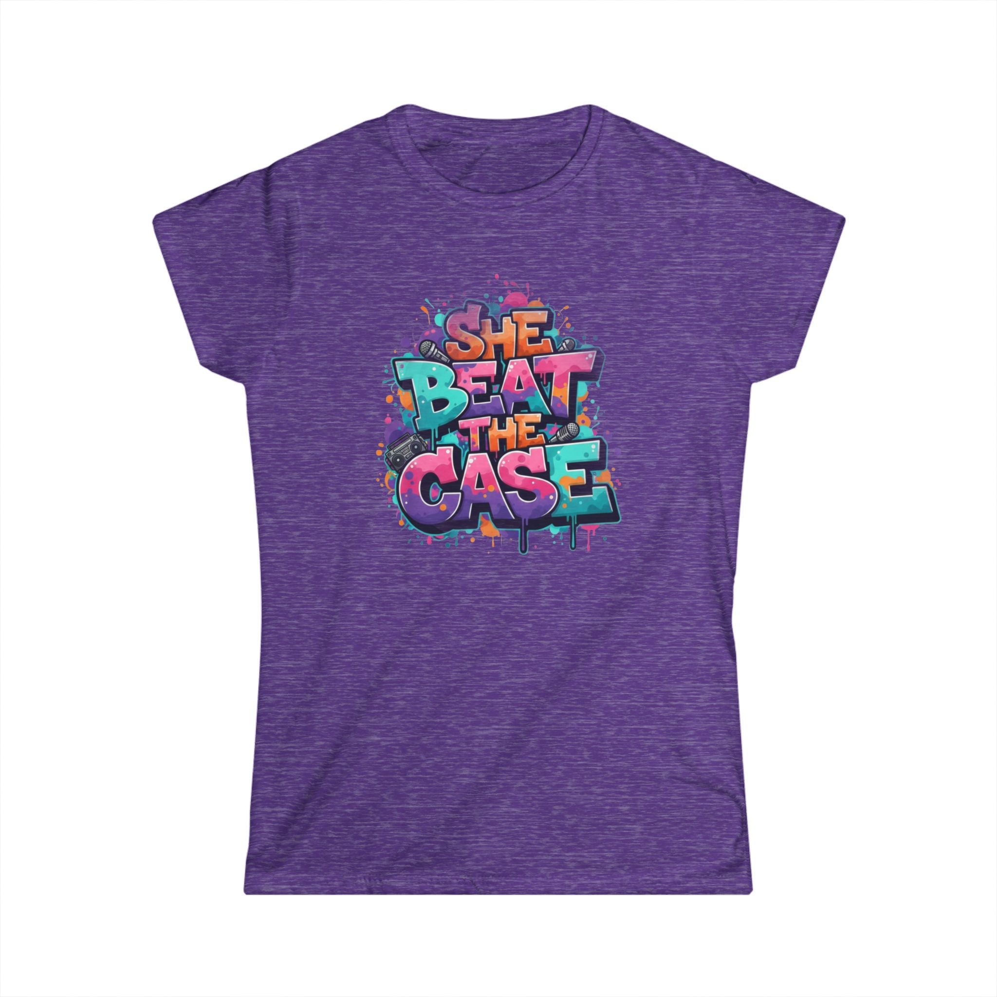 "She Beat the Case" Tee — Bold Graffiti Women’s Victory T-Shirt