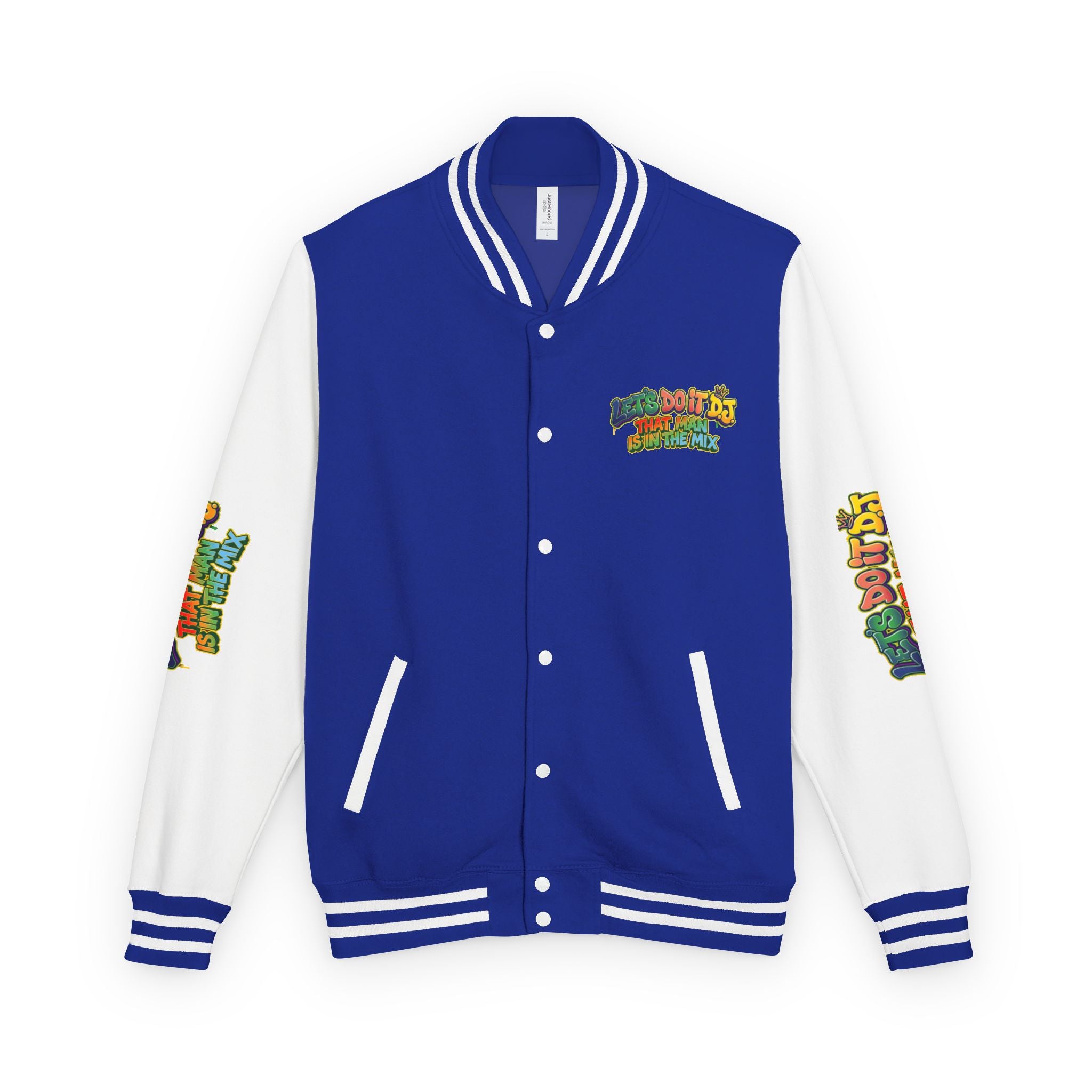 Letterman Jacket — 'Let's Do It' DJ Graphic Varsity Jacket