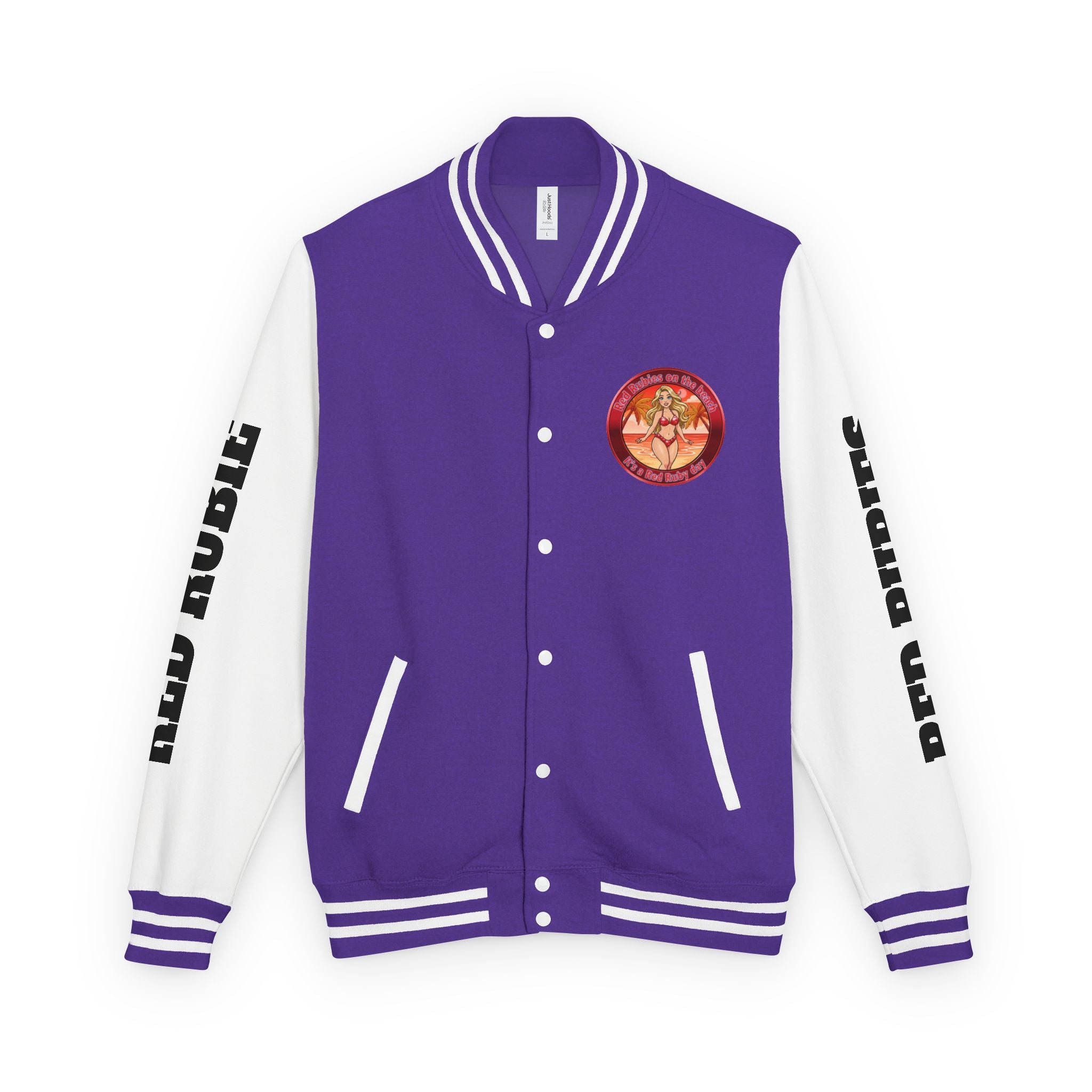 Jacket Letterman Jacket- "It's A Red Rubie Day"