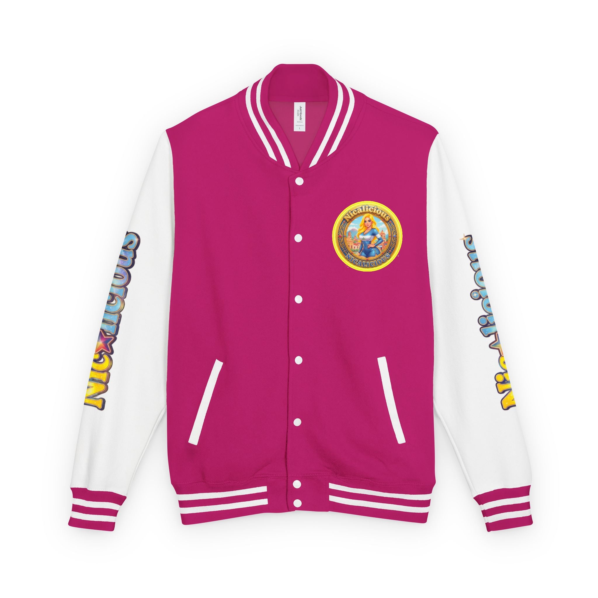 Letterman Jacket — 'Nicalicious' Retro Pinup Logo Varsity Jacket