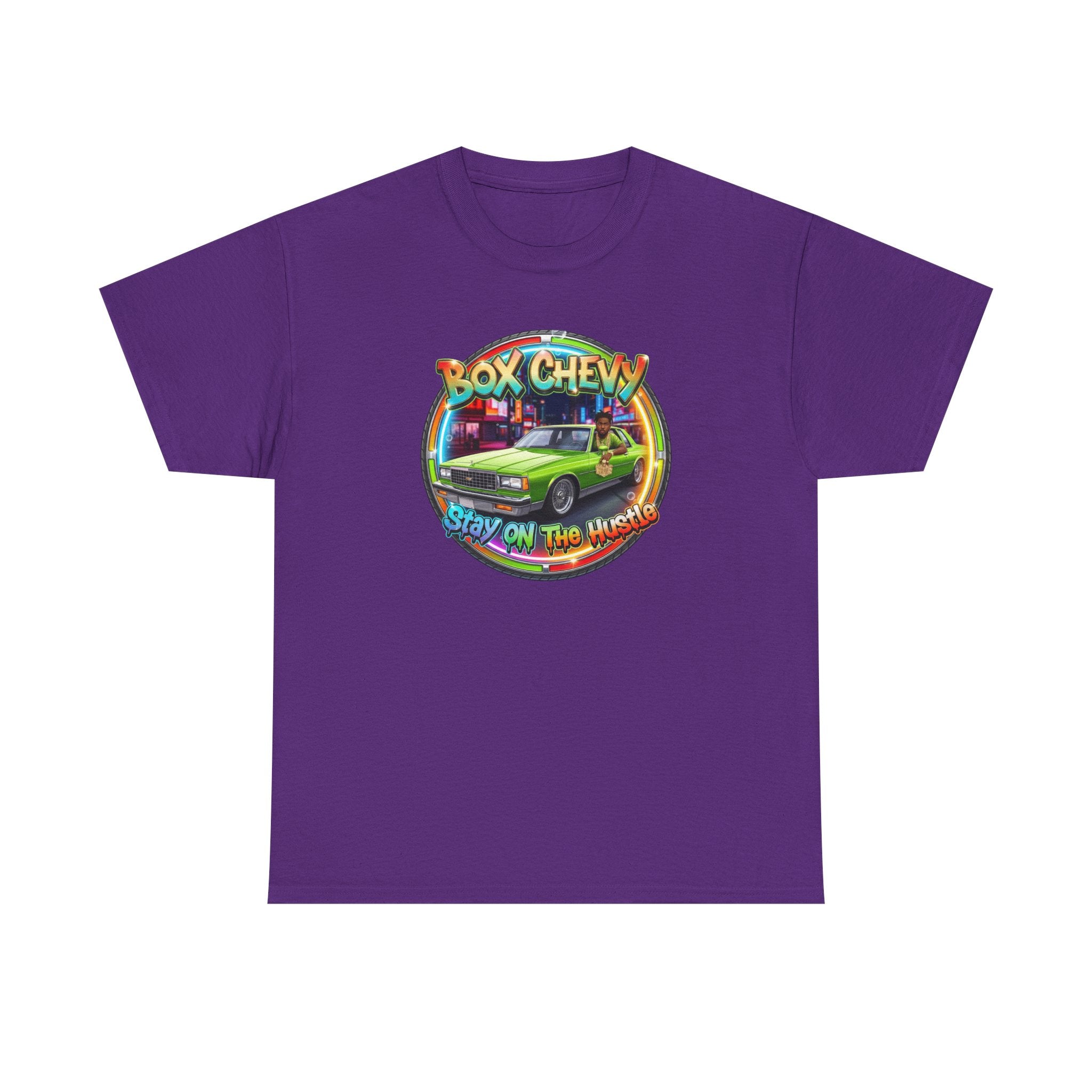 Vintage Chevy Truck Tee — "Box Chevy Stay On The Hustle" Retro Car Graphic Shirt