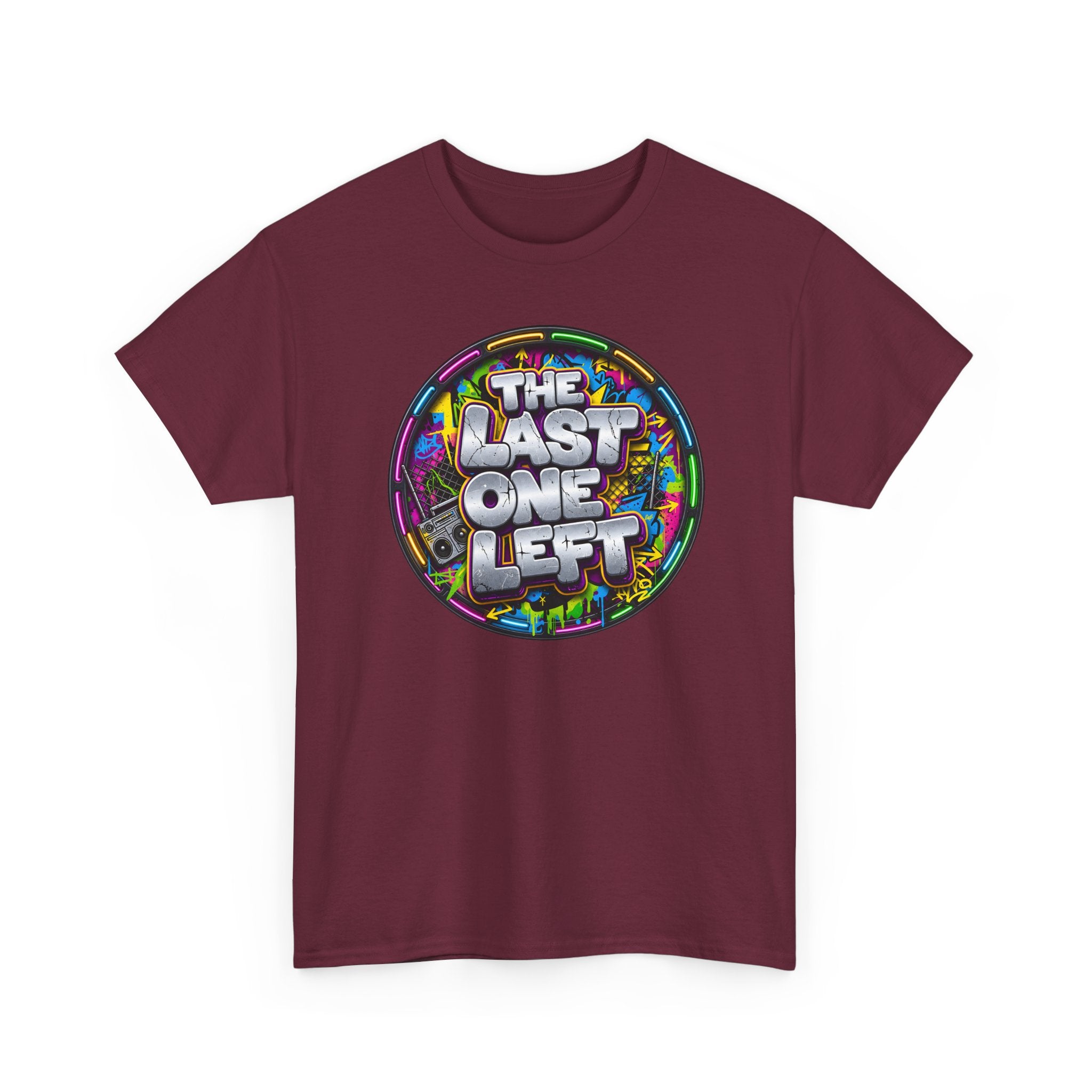 Graphic Tee - "The Last One Left" Colorful Retro Badge
