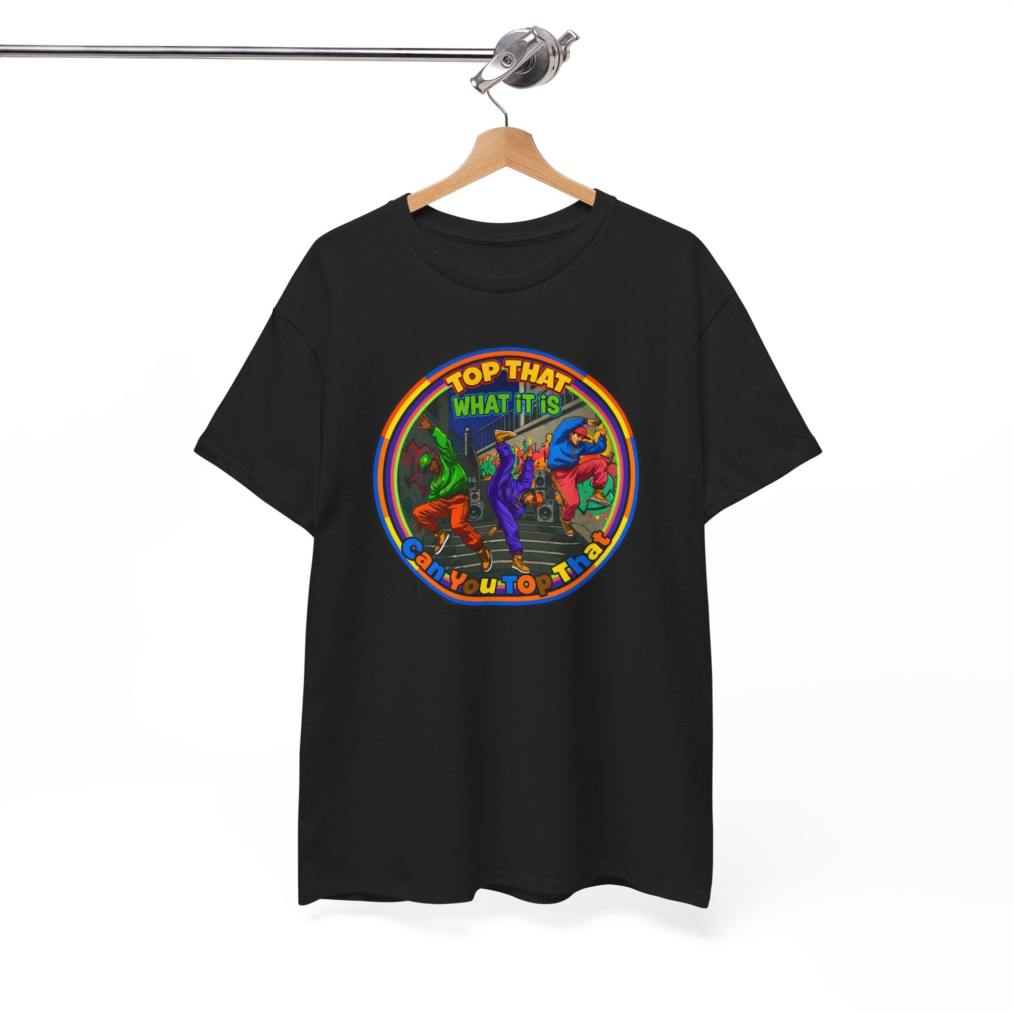 Retro  Tee — "Top That What It Is" Graphic Cotton Shirt