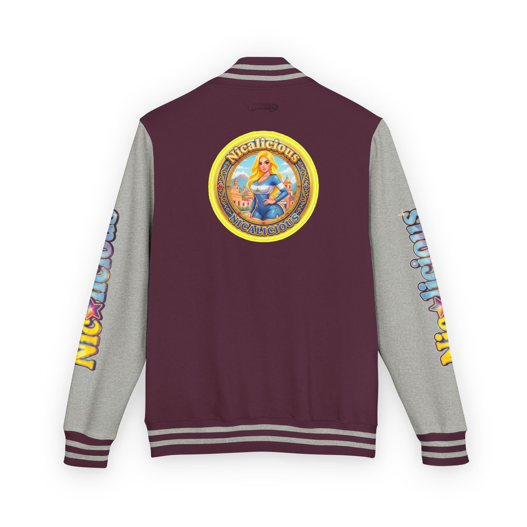 "Nicalicious" Varsity Jacket — Retro Pinup Letterman Jacket