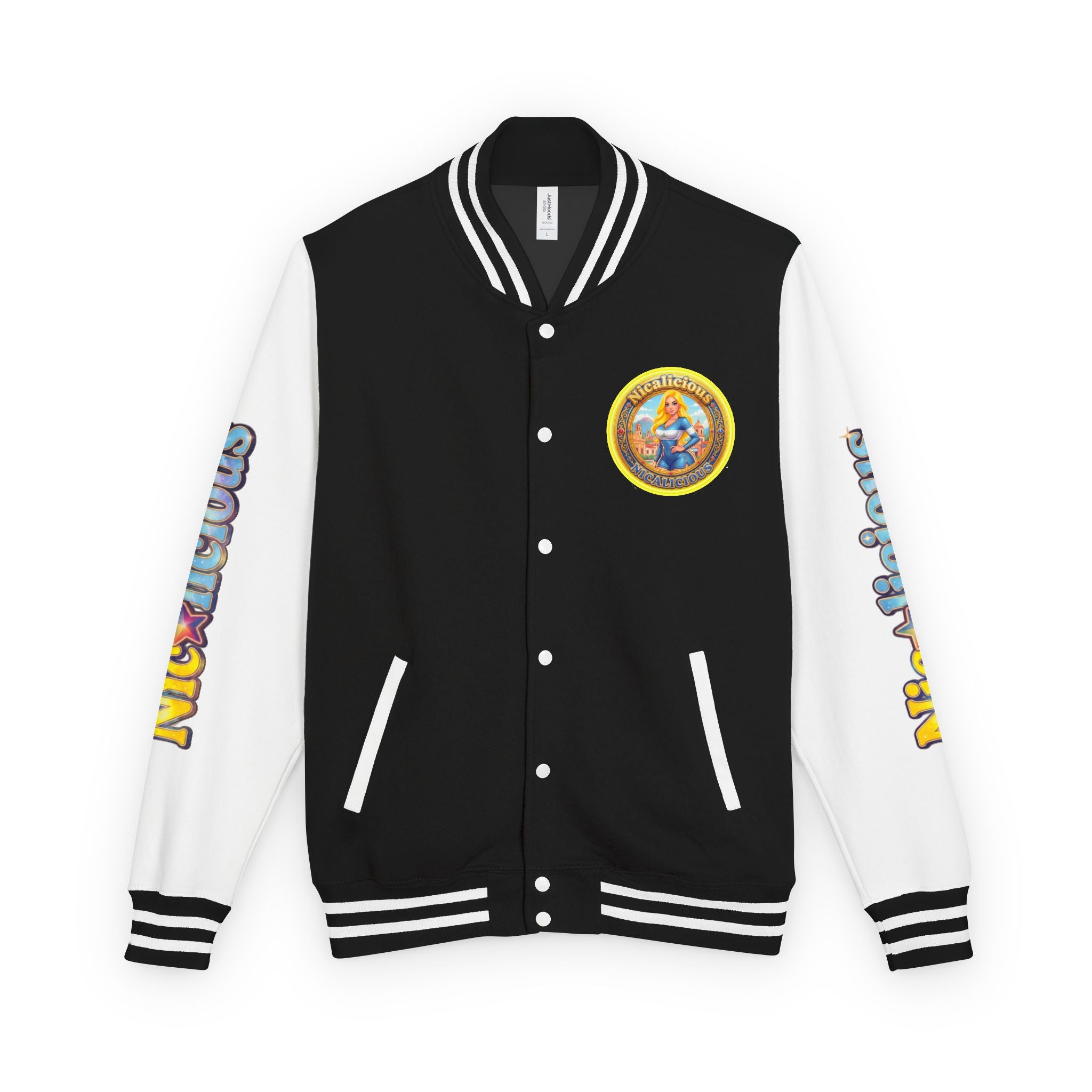 Letterman Jacket — 'Nicalicious' Retro Pinup Logo Varsity Jacket