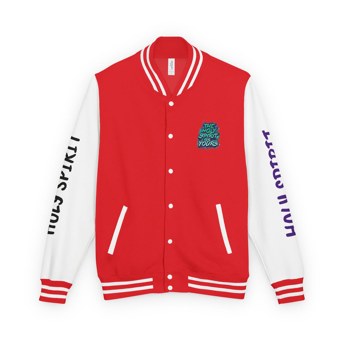 Letterman Jacket — "The Holy Spirit Is Yours" Graphic