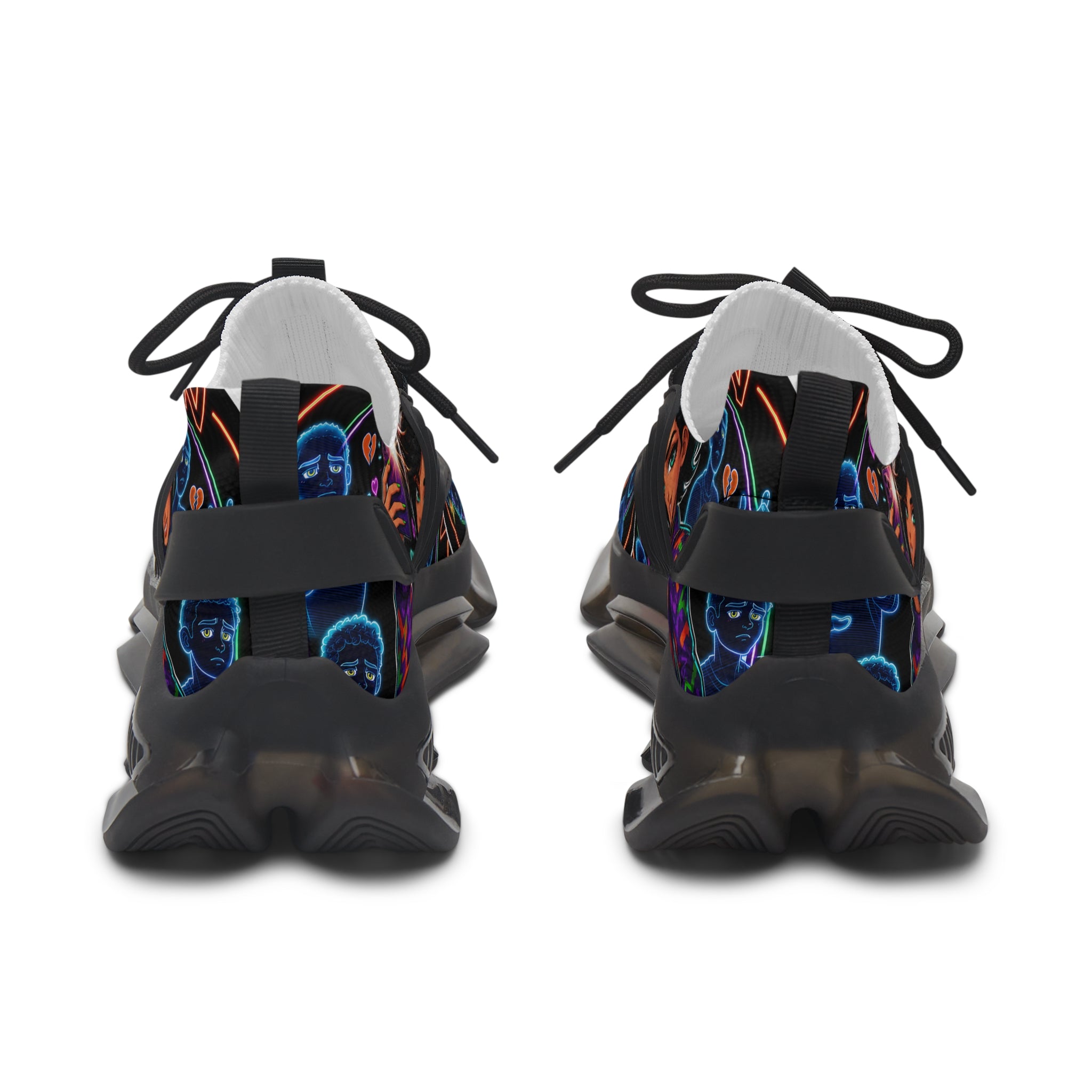 Women's Mesh Sneakers — Colorful Afrocentric Art Print Athletic Shoes