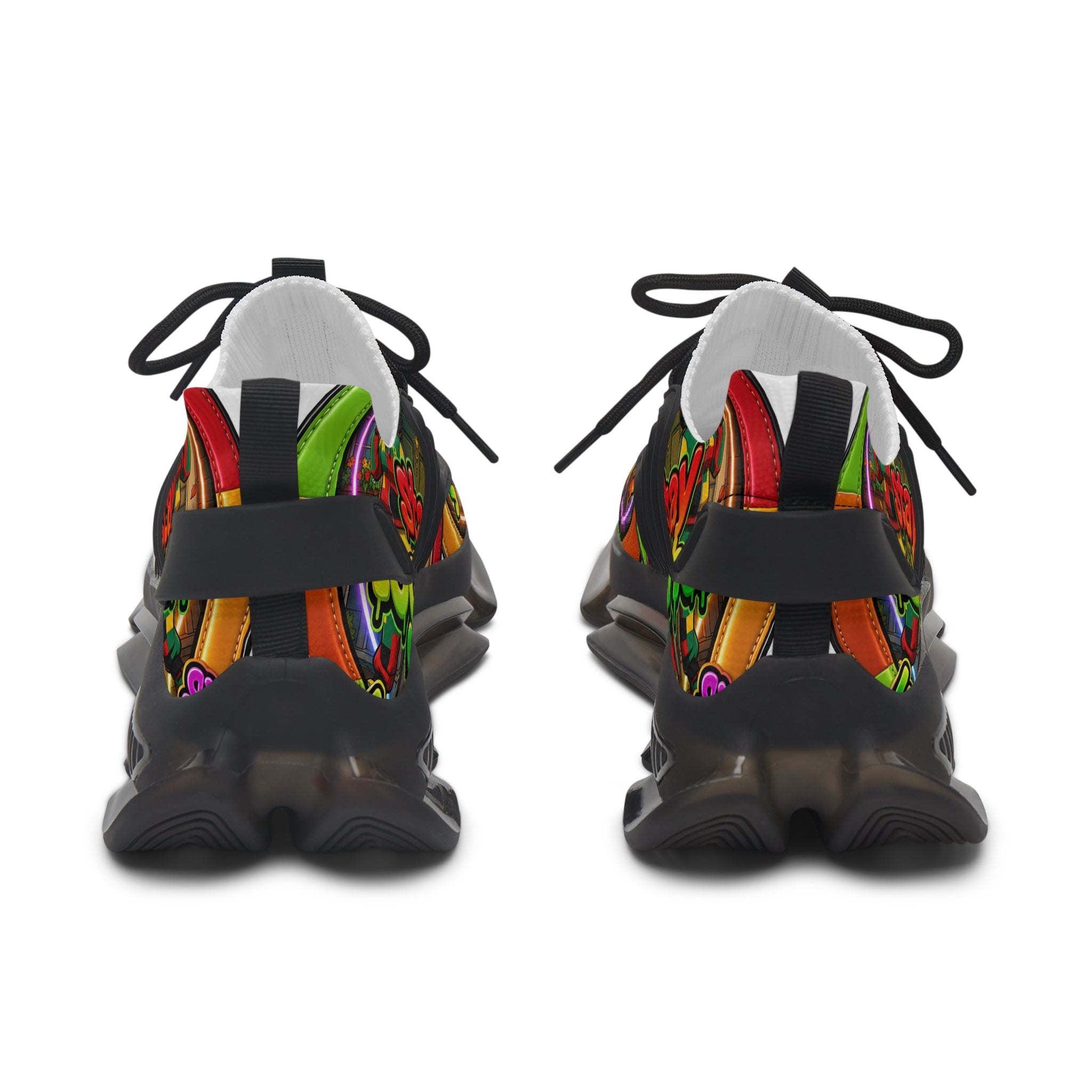 Women's Mesh Sneakers — Colorful Retro 'Stay Together' Graphic Athletic Shoes