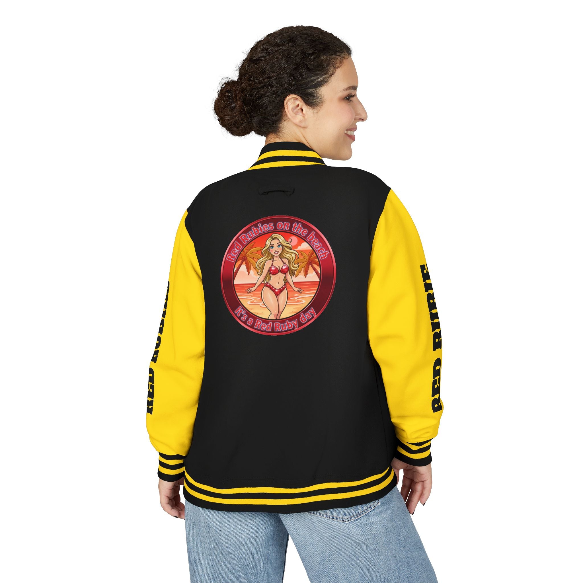 Jacket Letterman Jacket- "It's A Red Rubie Day"