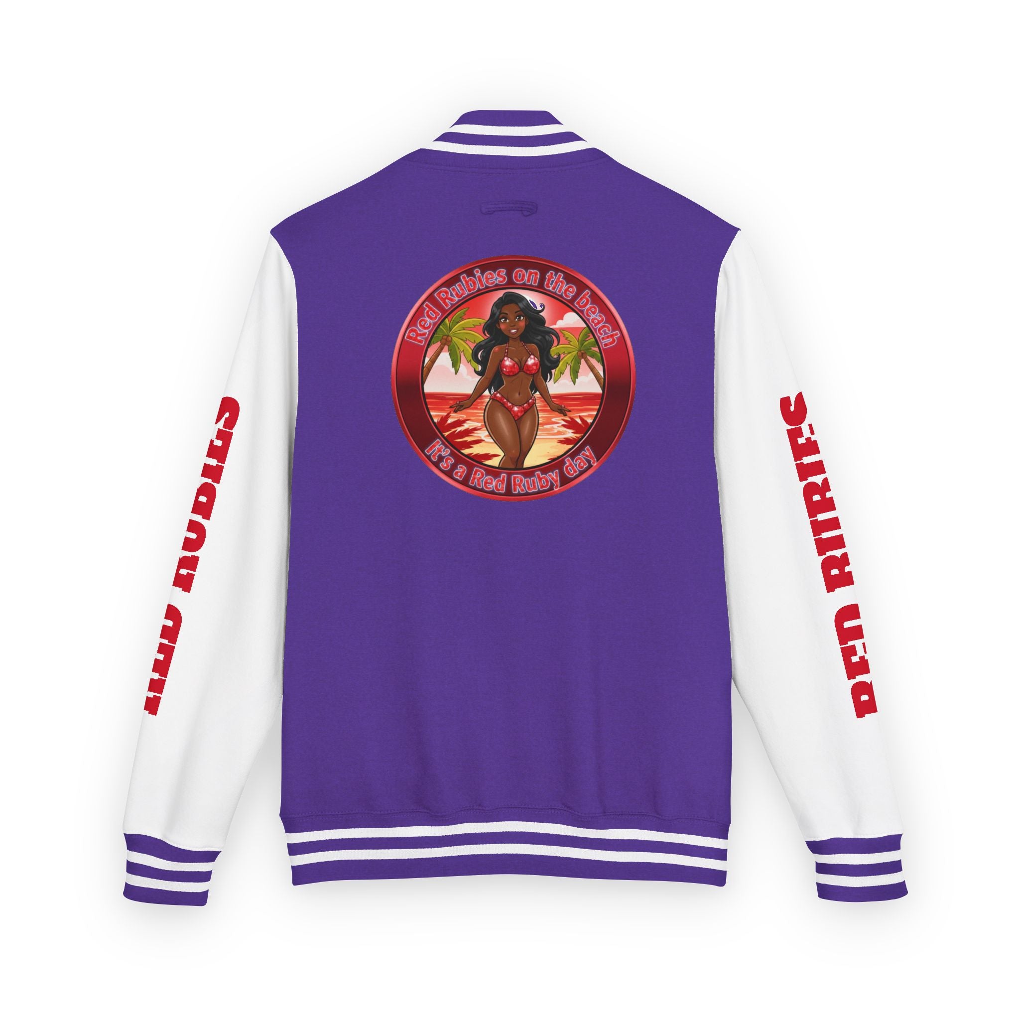 Letter Us- " It's A Rubie Day"-Retro Island Pinup Red & White