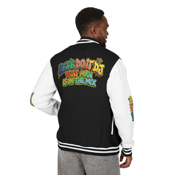 Letterman Jacket — 'Let's Do It' DJ Graphic Varsity Jacket