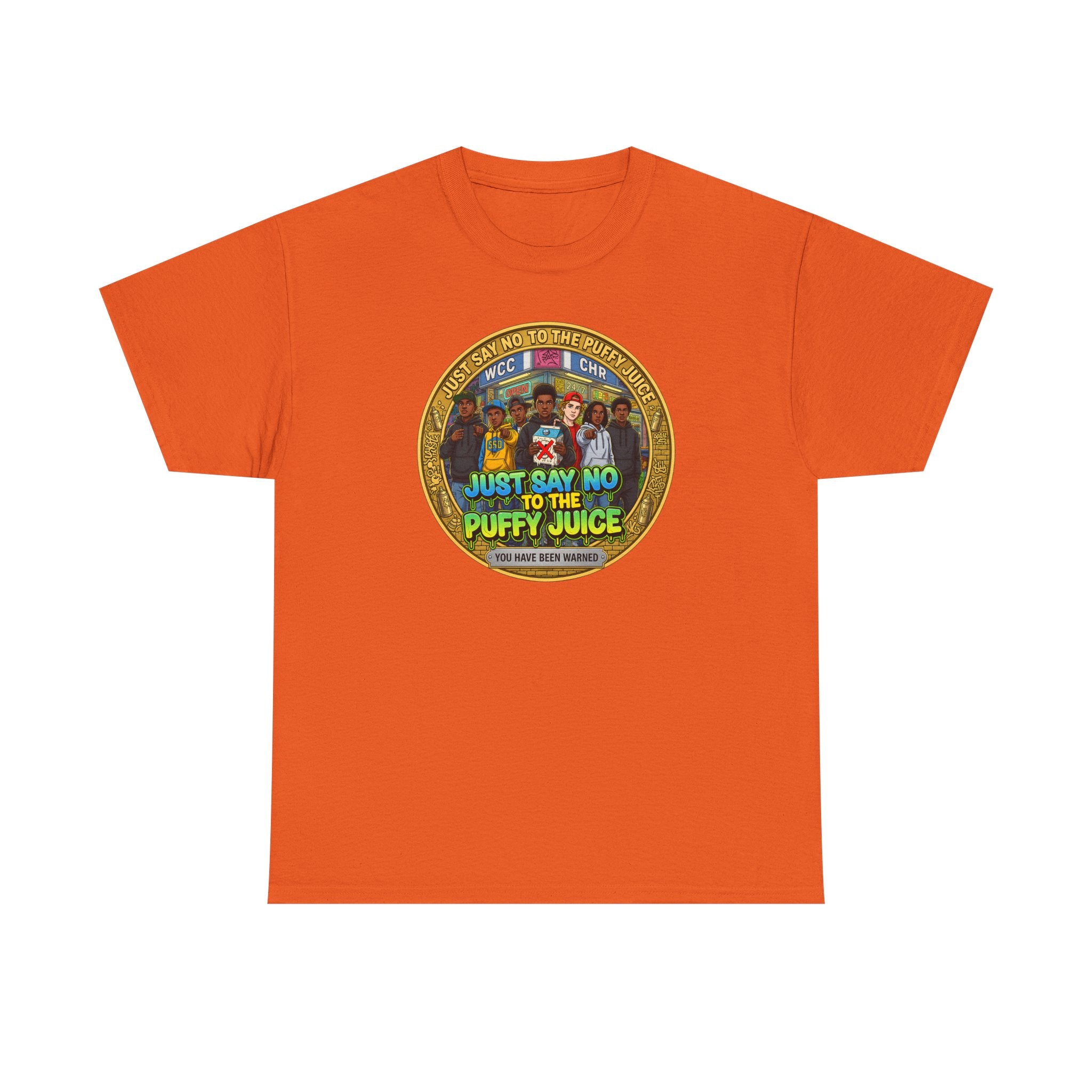 T-Shirt — "Just Say No to the Puffy Juice" Retro Anti-Vape Graphic Tee