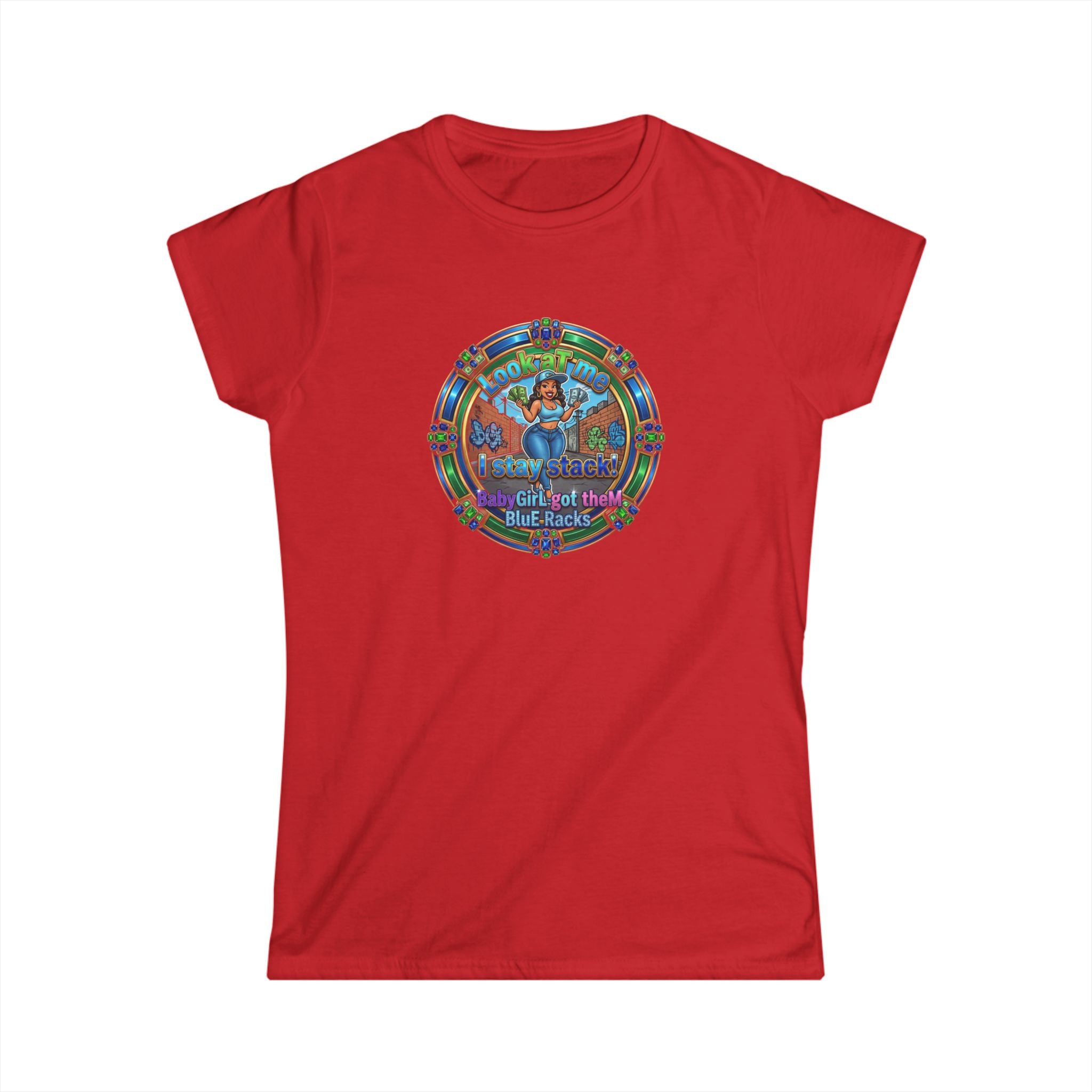 Women's Tshirt "Look at me I Stay Stack! " Retro Surf Graphic