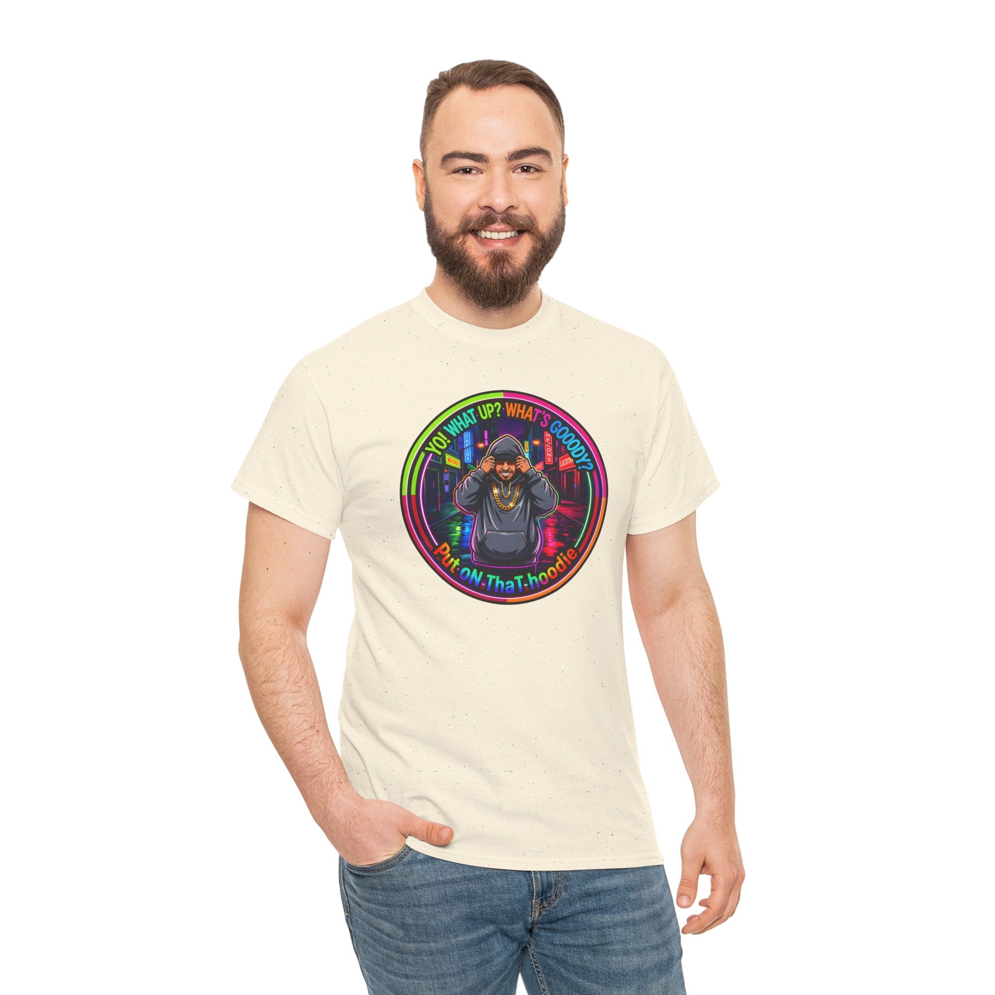 Men's T-Shirt Graphic- "Yo! What's up?  What's Goooody?"