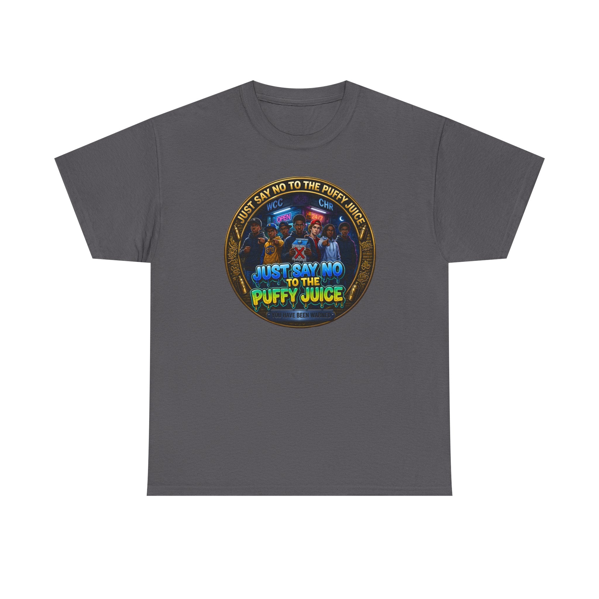 "Just Say No to the Puffy Juice "Tee – Anti-Party Vintage Graphic T-Shirt