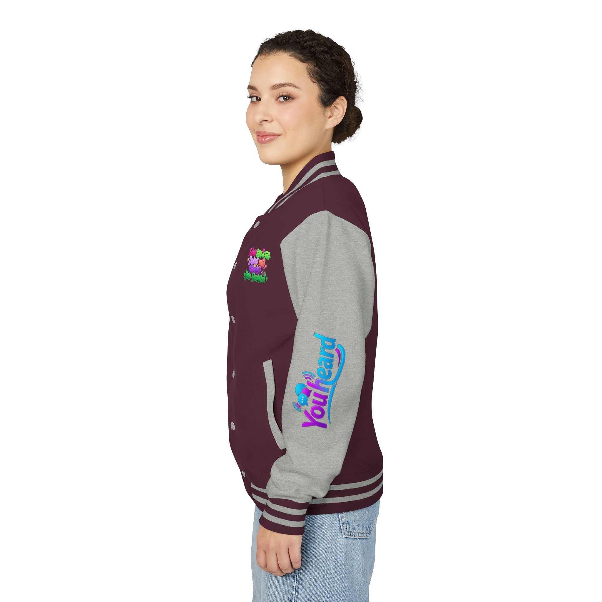 Letterman Jacket — "I Don't Kiss-N-Tell, Doing My Thang You Heard" Colorful Streetwear