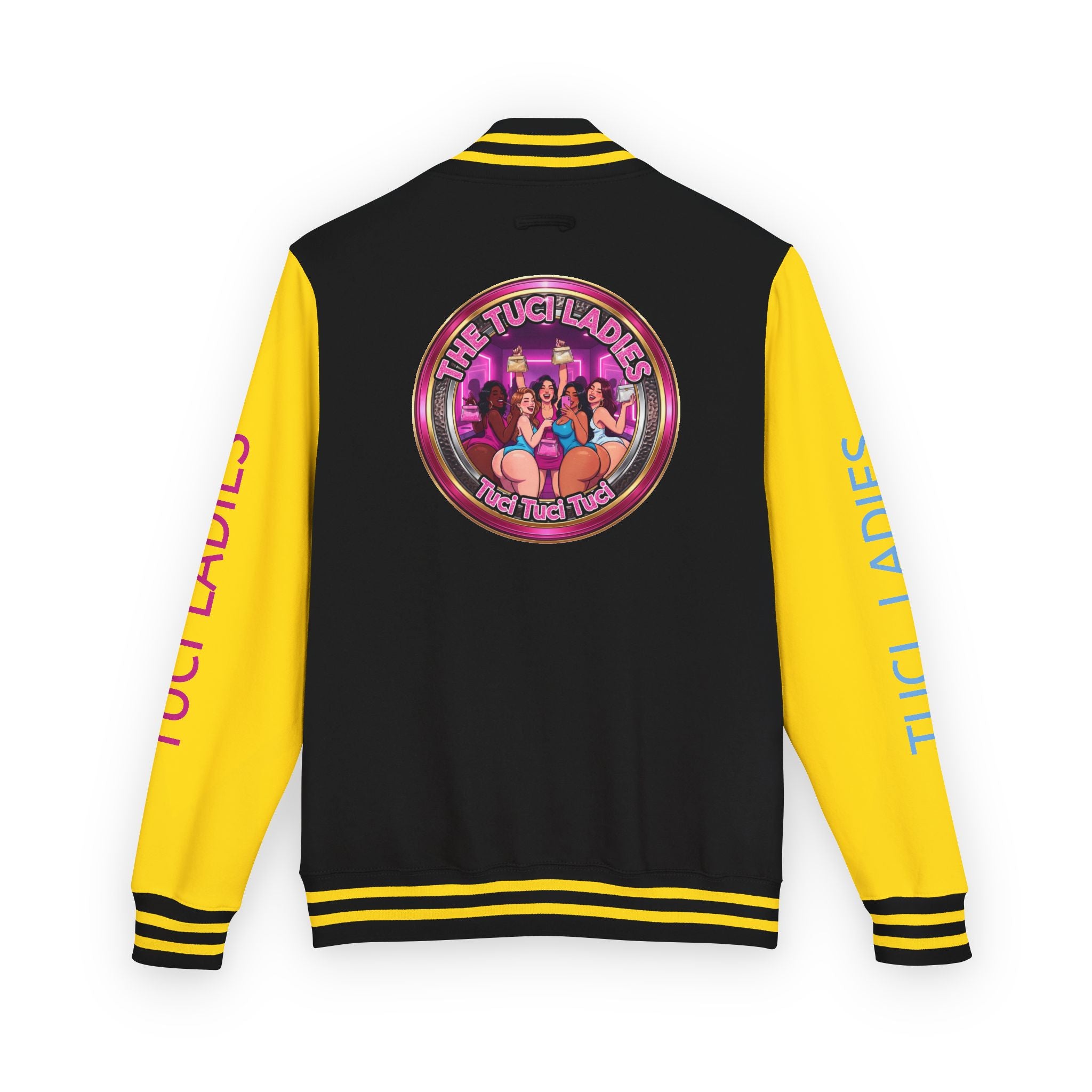 Letterman Jacket — The Tuci Tuci Tuci Ladies Graphic Varsity Jacket