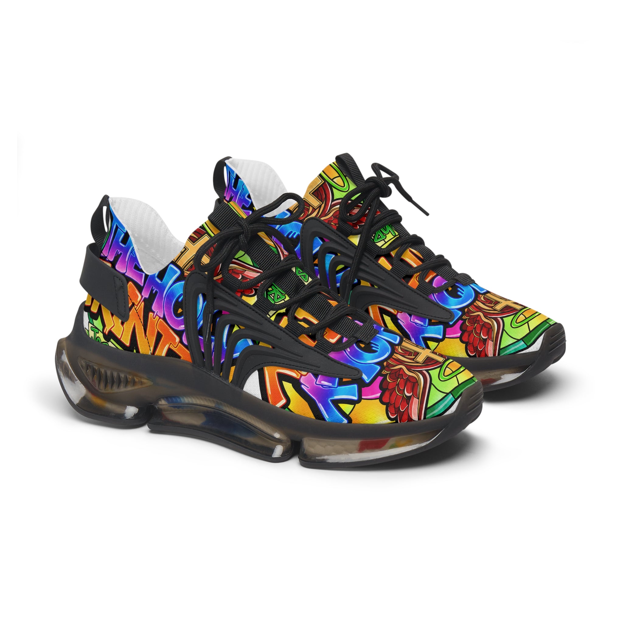 MEN'S Mesh Sneakers —" Holy Trinity " Colorful Graffiti Athletic Shoes
