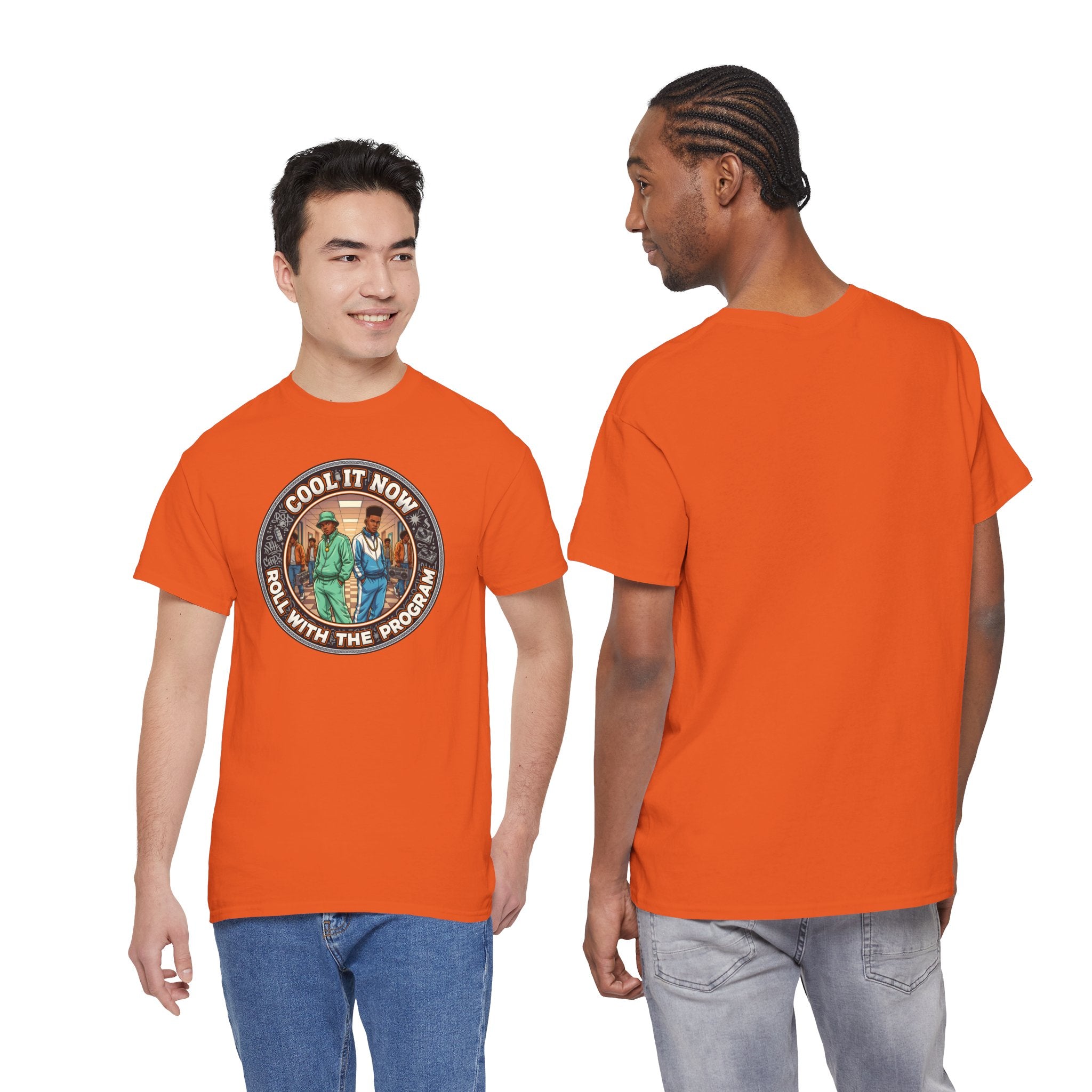 Cool It Now Tee — "Cool It Now Roll With The Program" Vintage Patch Graphic T-Shirt