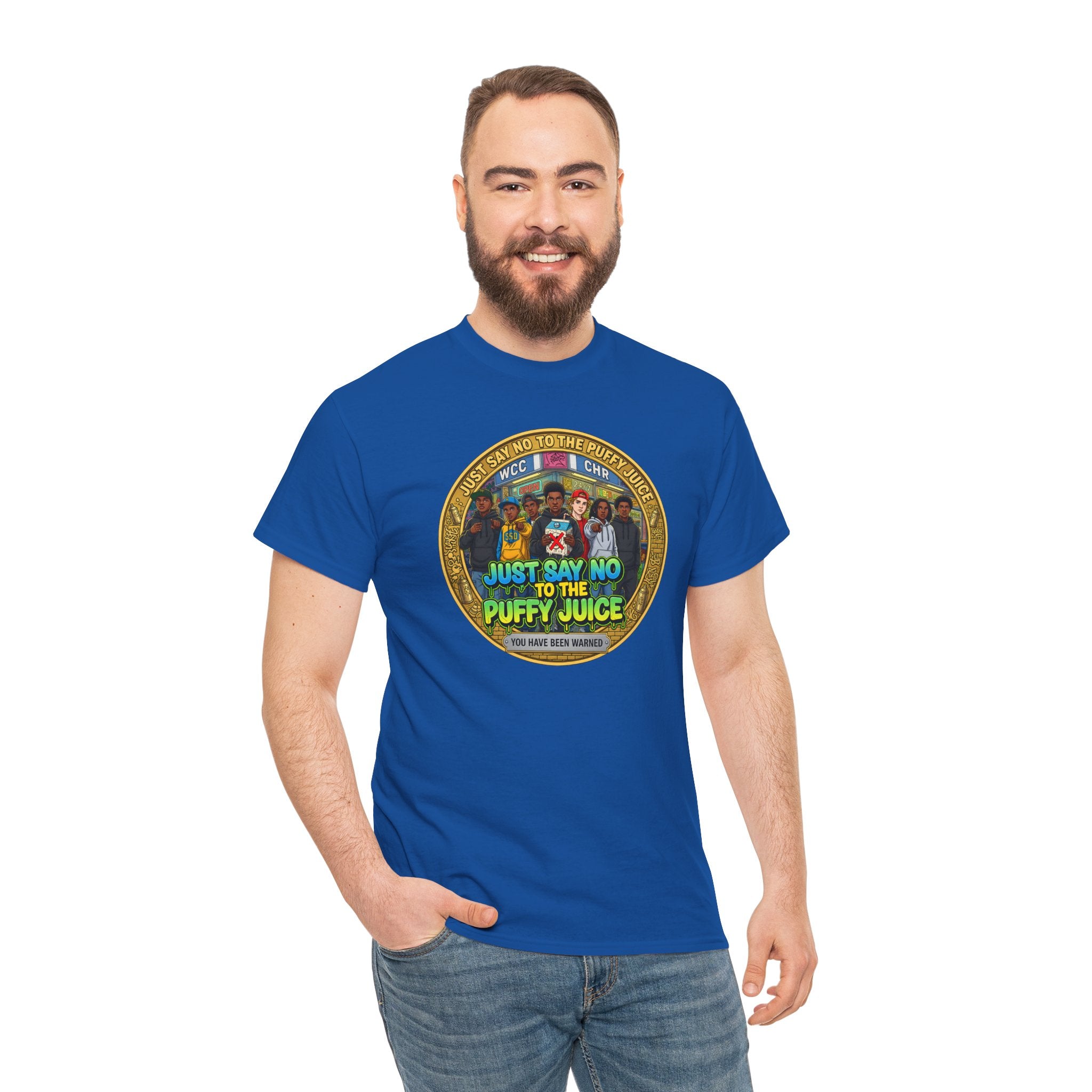 T-Shirt — "Just Say No to the Puffy Juice" Retro Anti-Vape Graphic Tee
