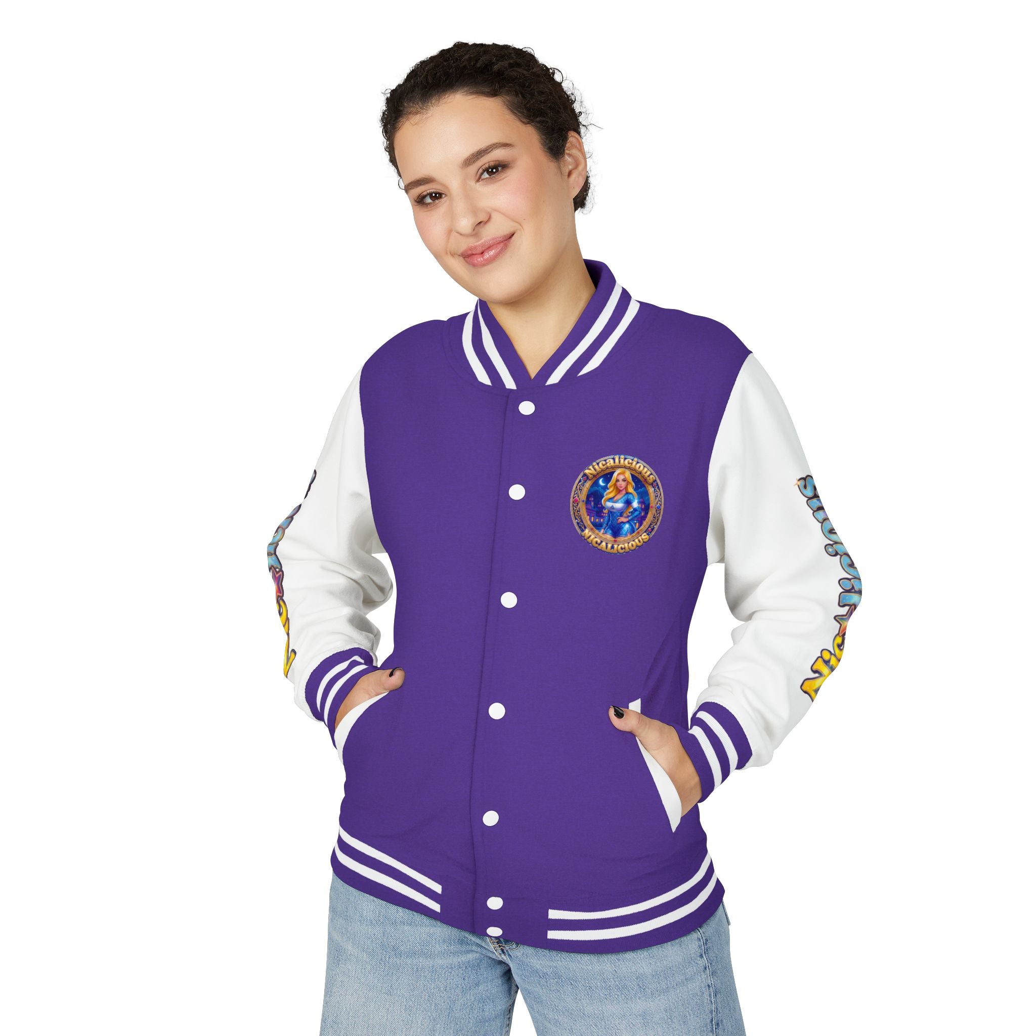 Letterman Jacket — "Nicalicious" Retro Crest Varsity Jacket