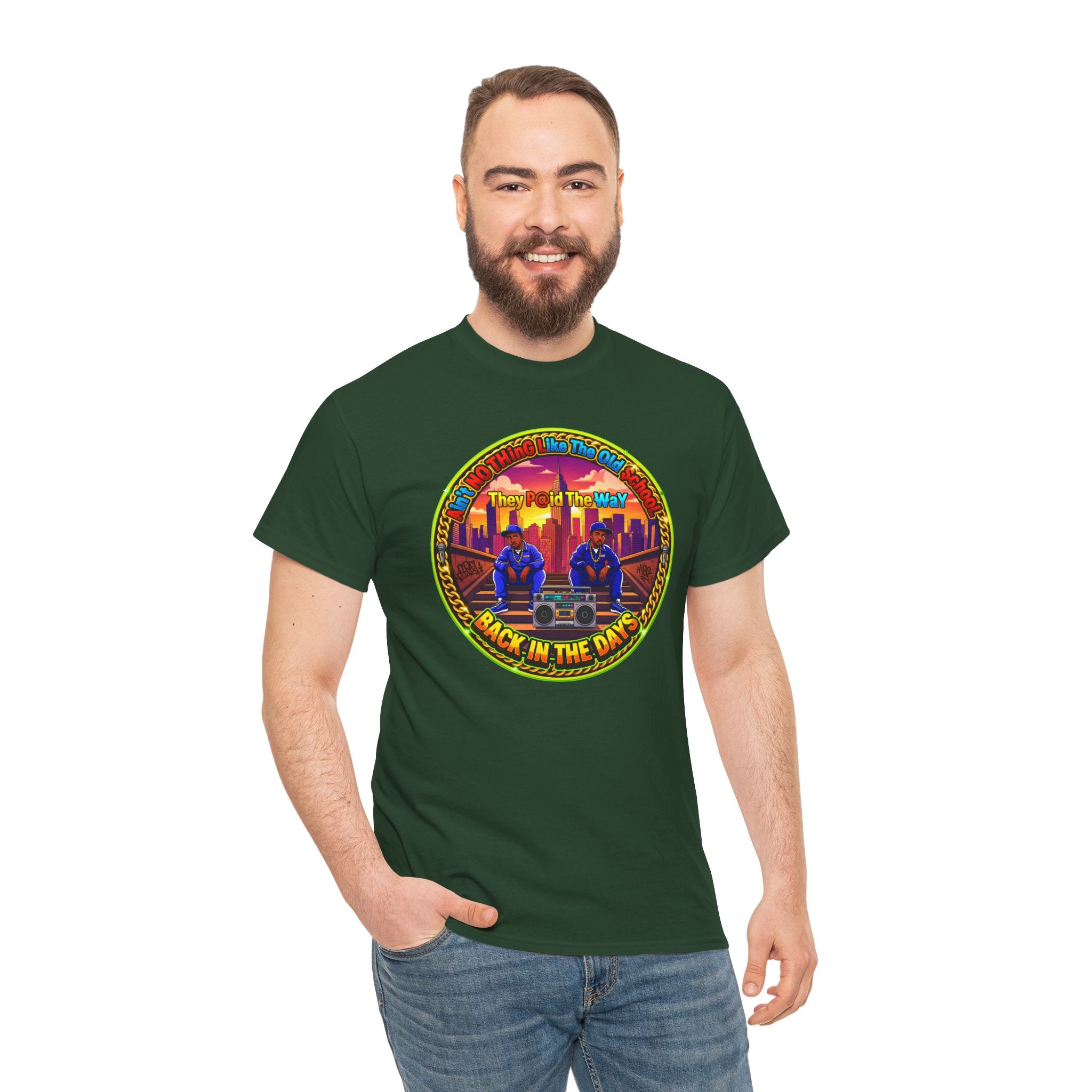 T-Shirt — Retro Sunset 'Aint No Thing Like The Old School' Graphic Tee