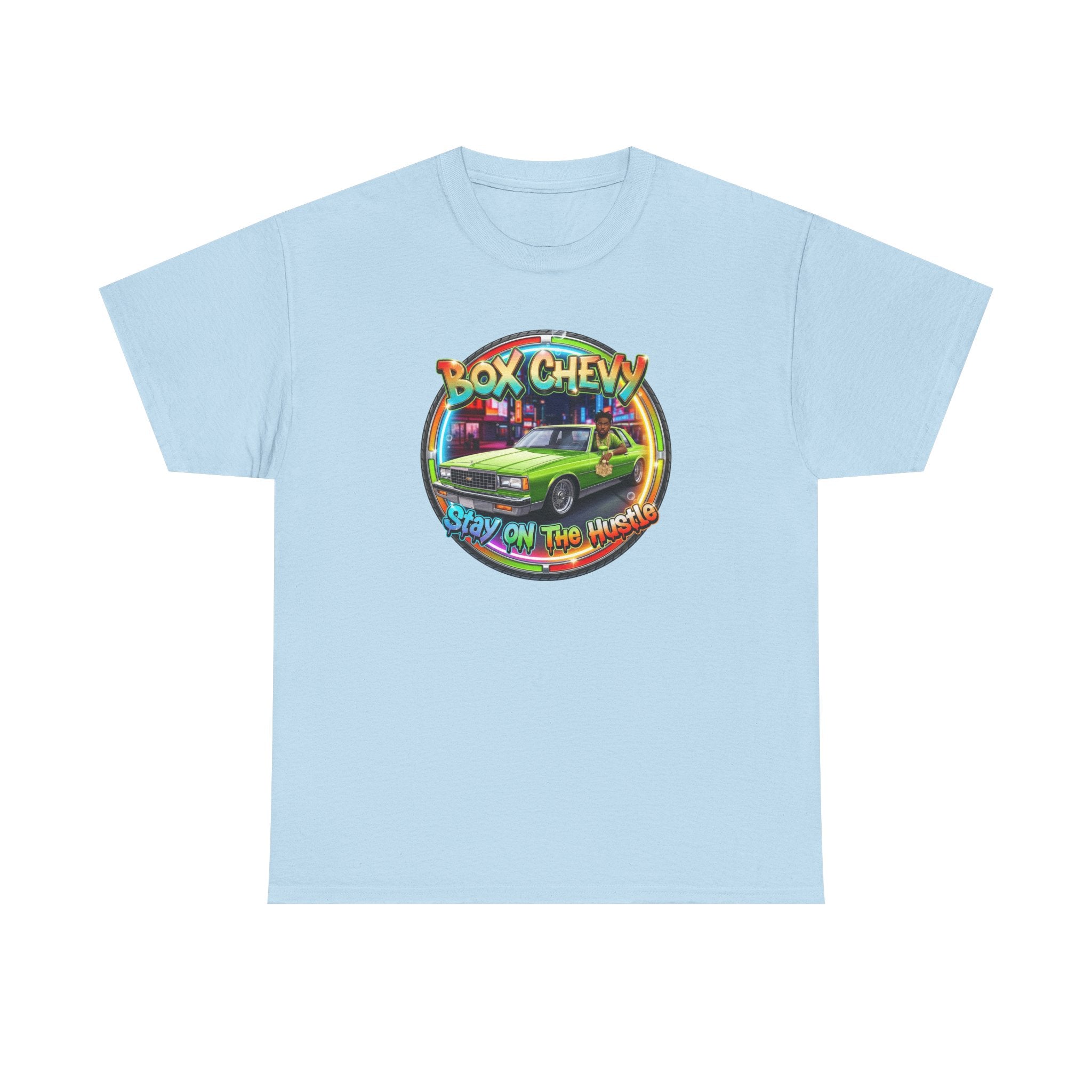 Vintage Chevy Truck Tee — "Box Chevy Stay On The Hustle" Retro Car Graphic Shirt