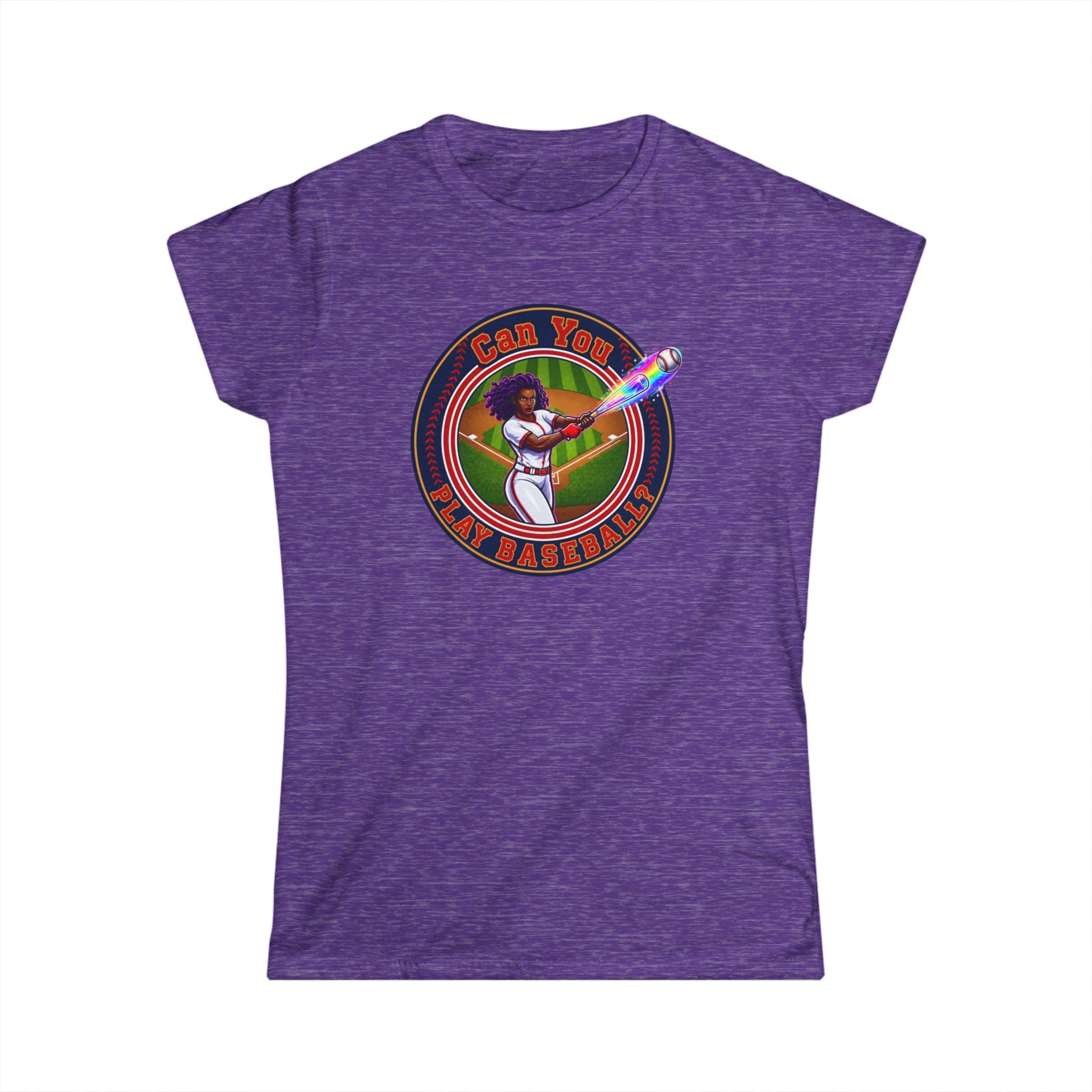 Can You Play Baseball? Women's Baseball Graphic Tee - Vintage Batter Design