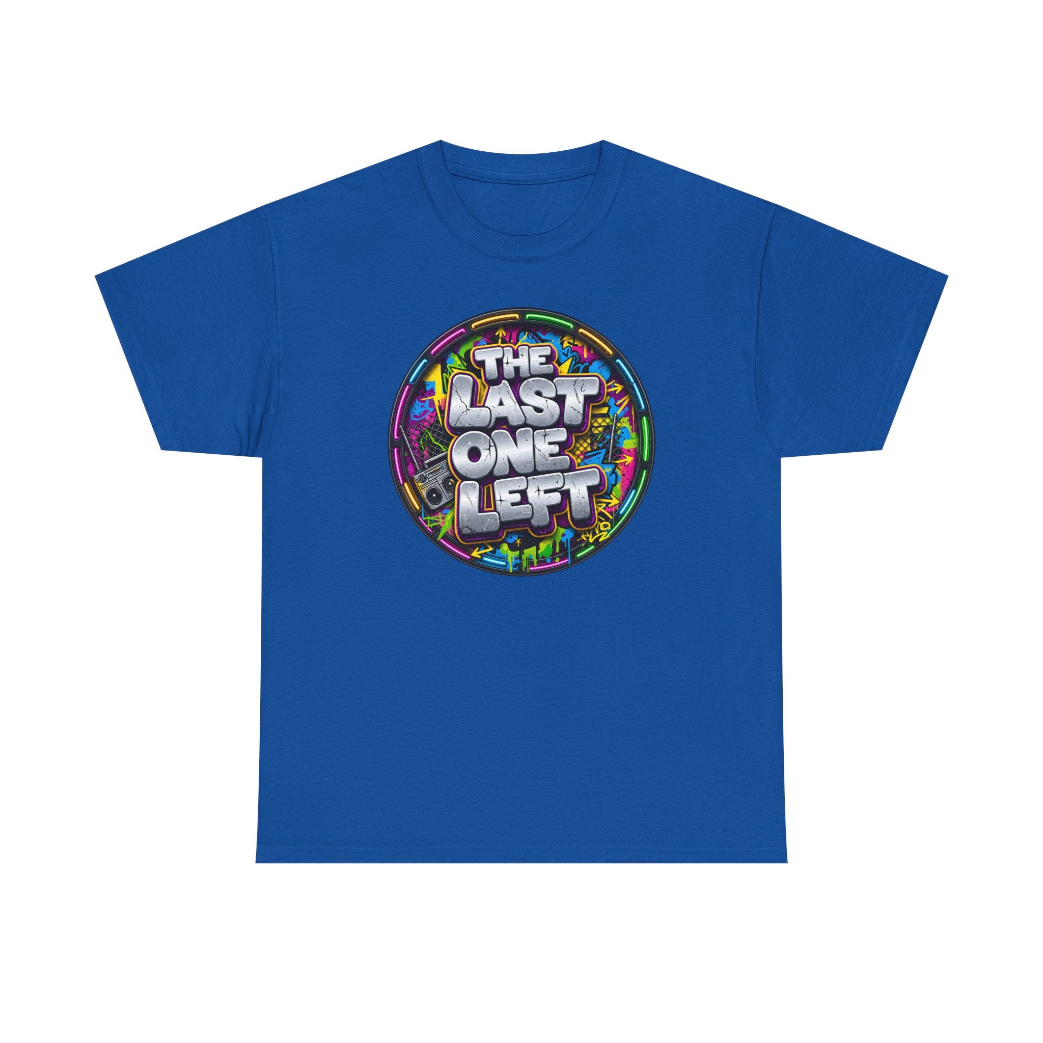 Graphic Tee - "The Last One Left" Colorful Retro Badge
