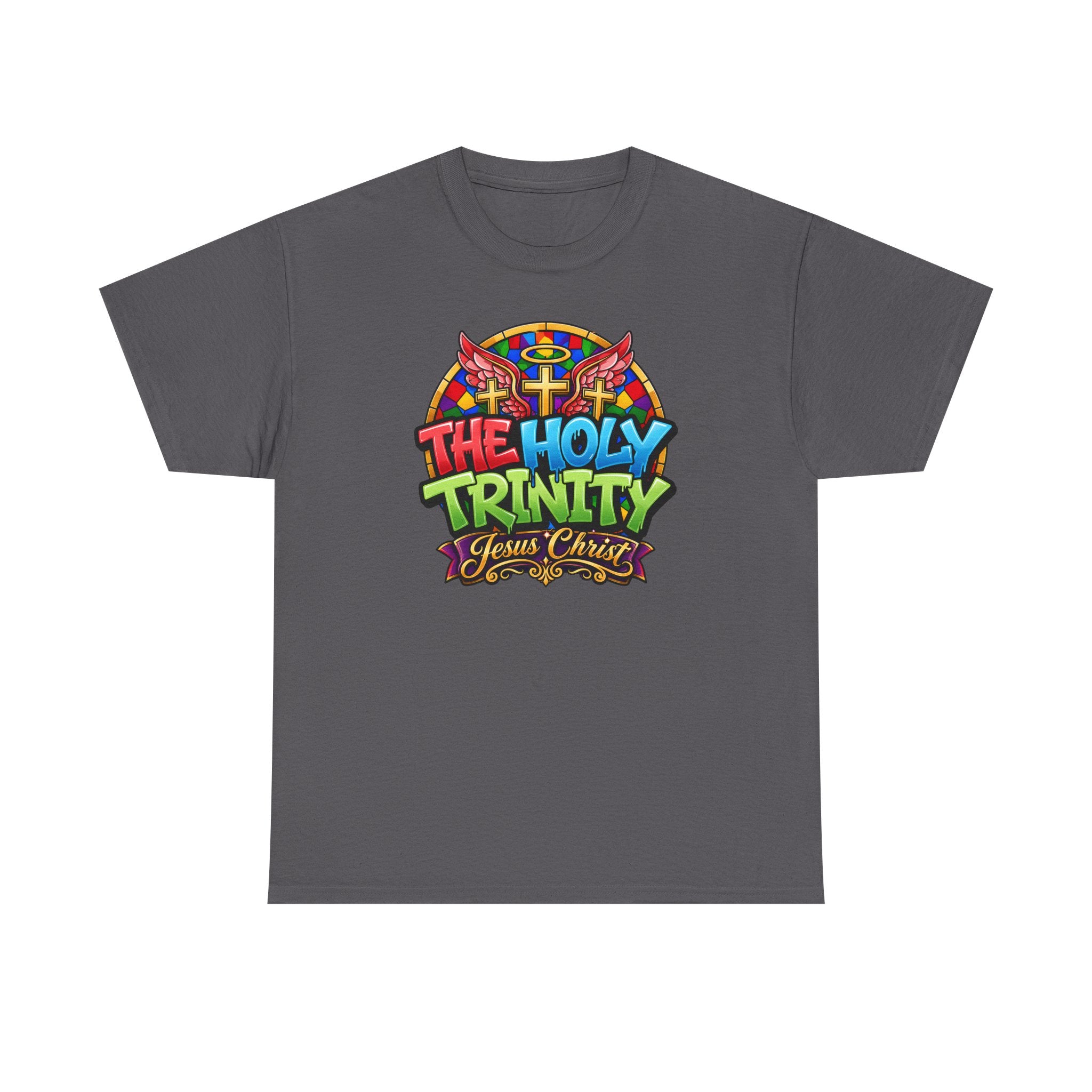Holy Trinity Graphic Tee — 'The Holy Trinity Jesus Christ' Colorful Faith T-Shirt