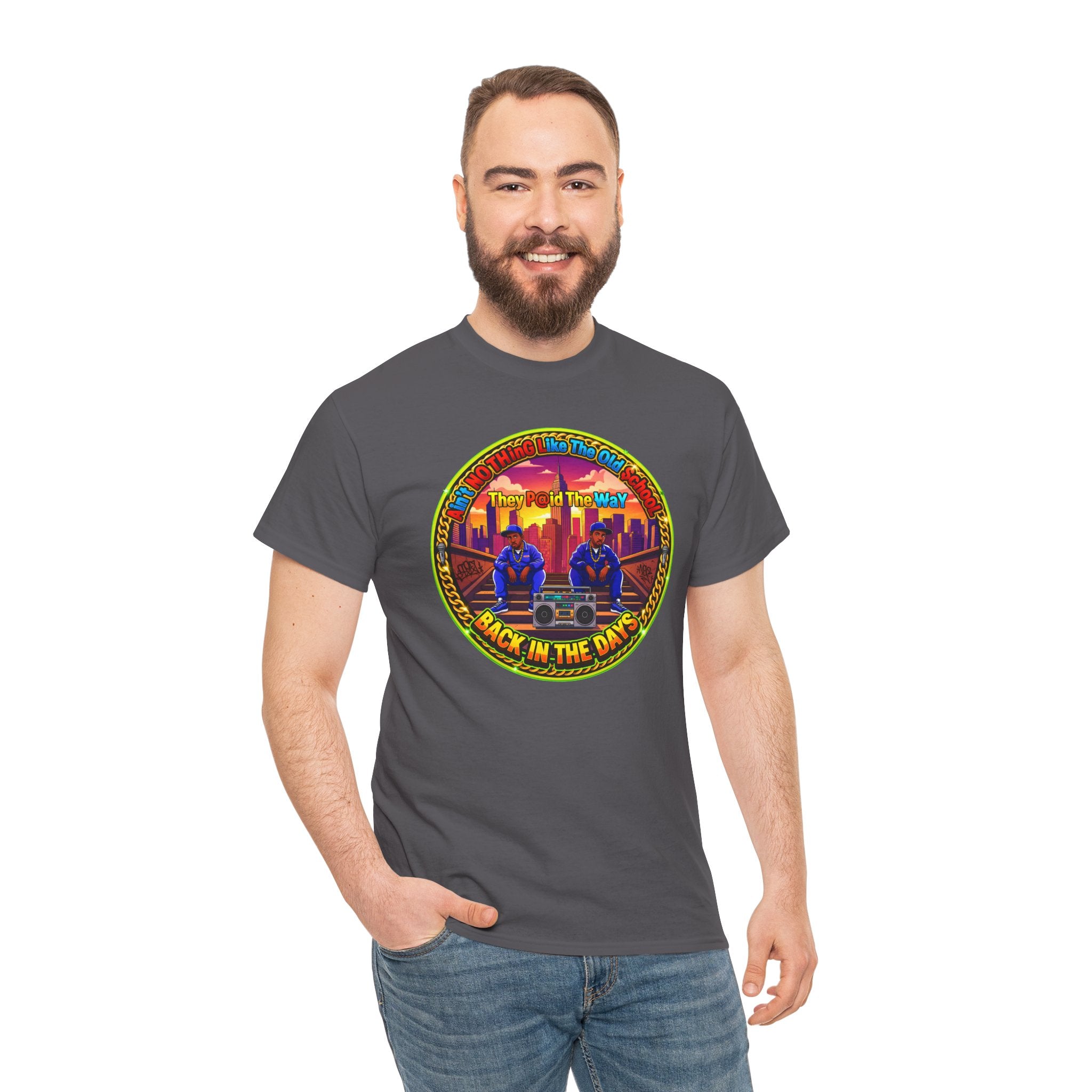 T-Shirt — Retro Sunset 'Aint No Thing Like The Old School' Graphic Tee