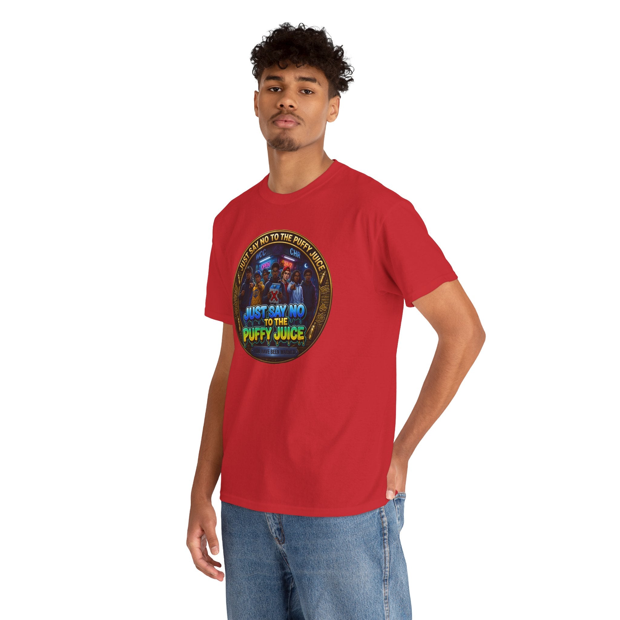 "Just Say No to the Puffy Juice "Tee – Anti-Party Vintage Graphic T-Shirt