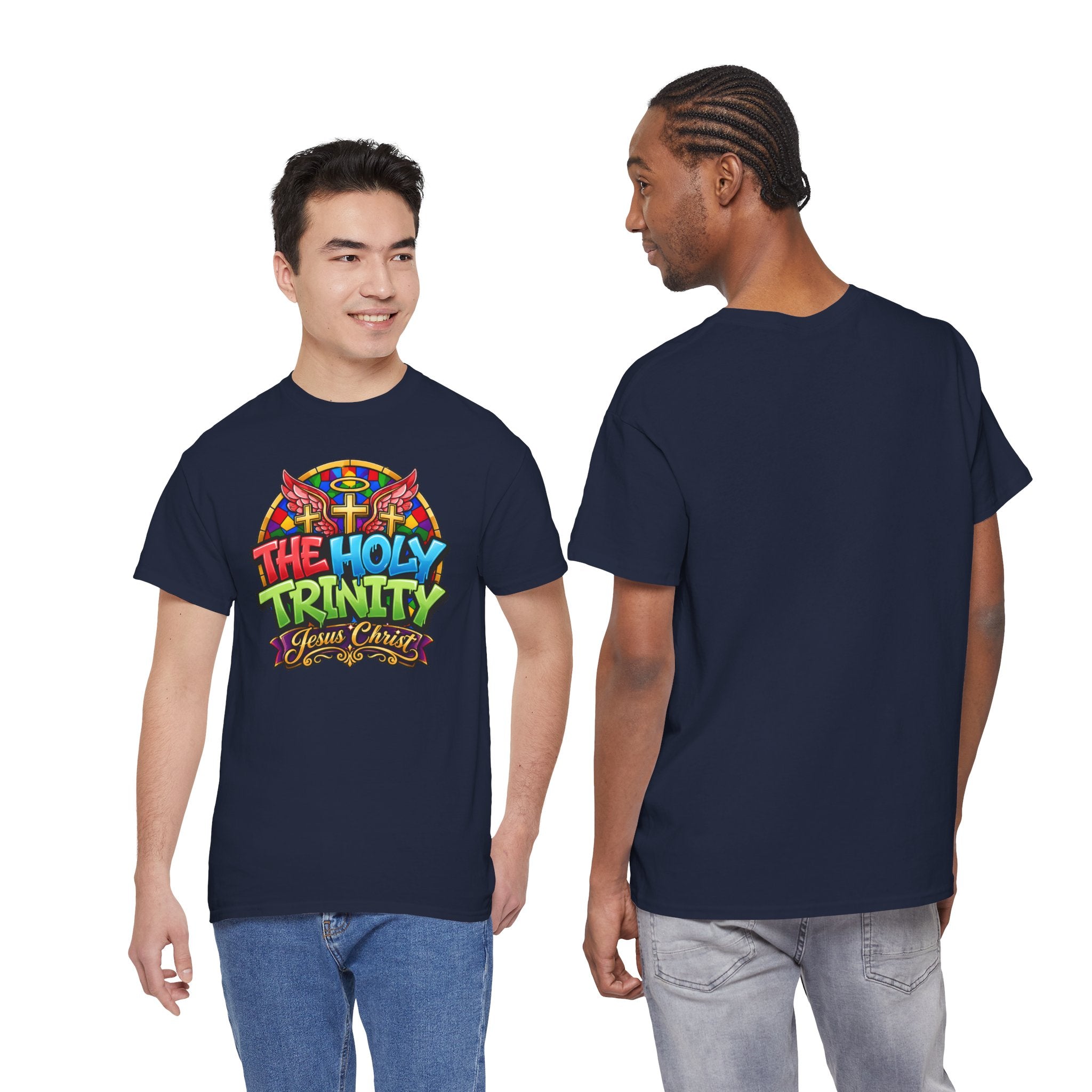Holy Trinity Graphic Tee — 'The Holy Trinity Jesus Christ' Colorful Faith T-Shirt